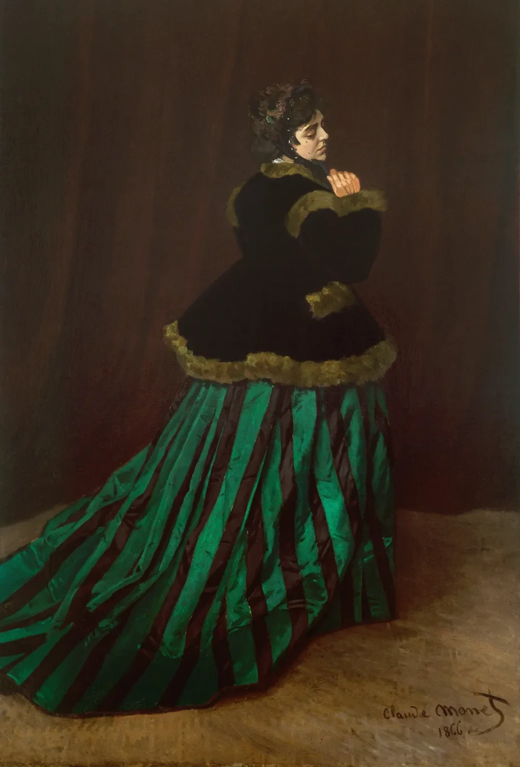 La Femme en robe verte, Claude Monet
