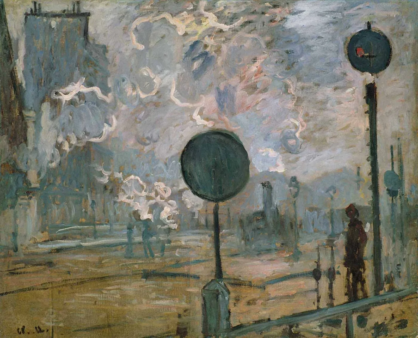 La Gare Saint-Lazare à l'extérieur (Le signal), Claude Monet