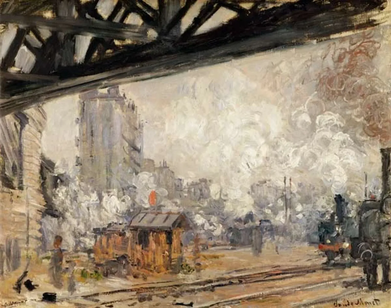 La Gare Saint-Lazare, vue extérieure, Claude Monet
