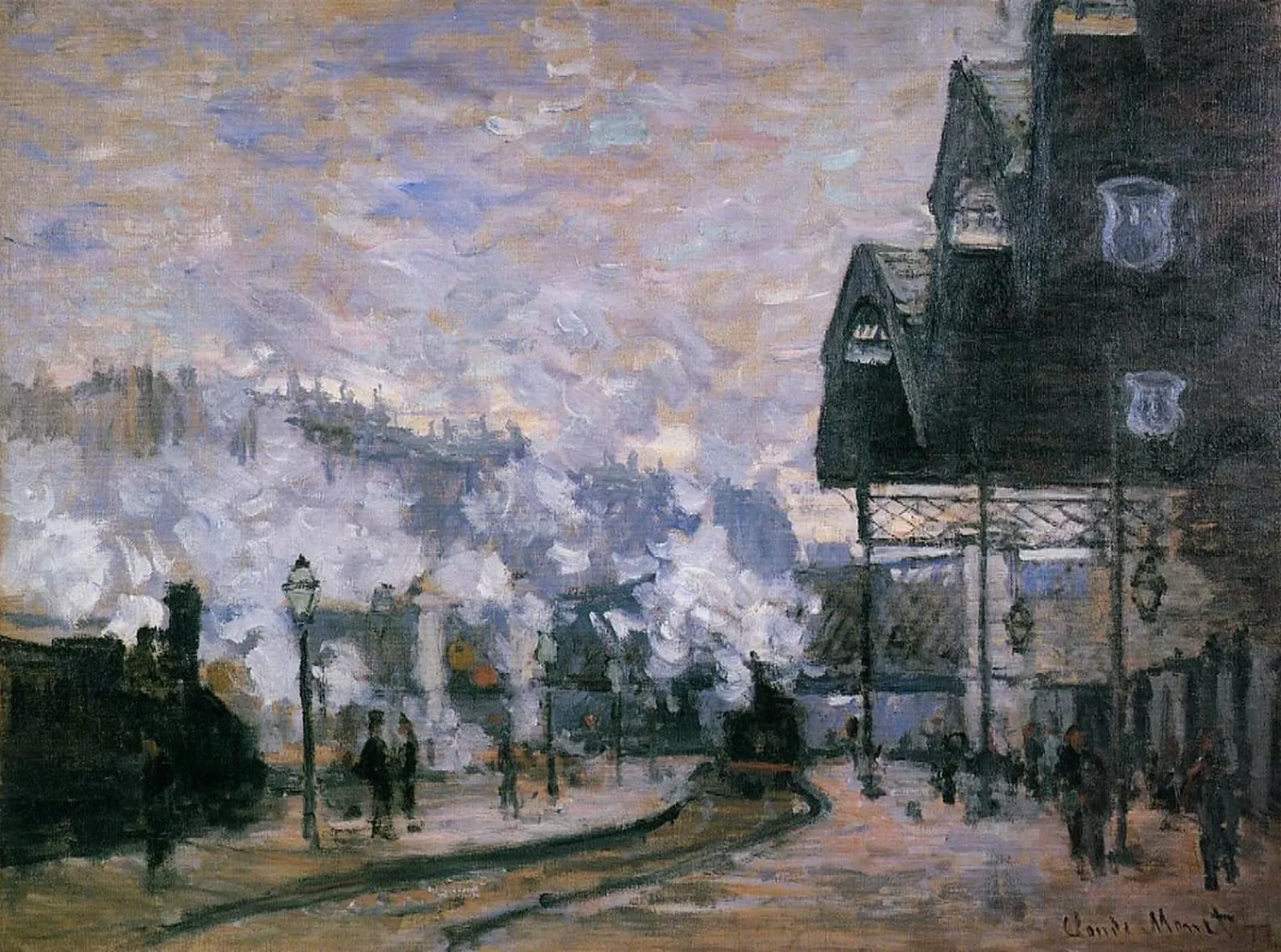 La Gare Saint-Lazare, vue extérieure, Claude Monet