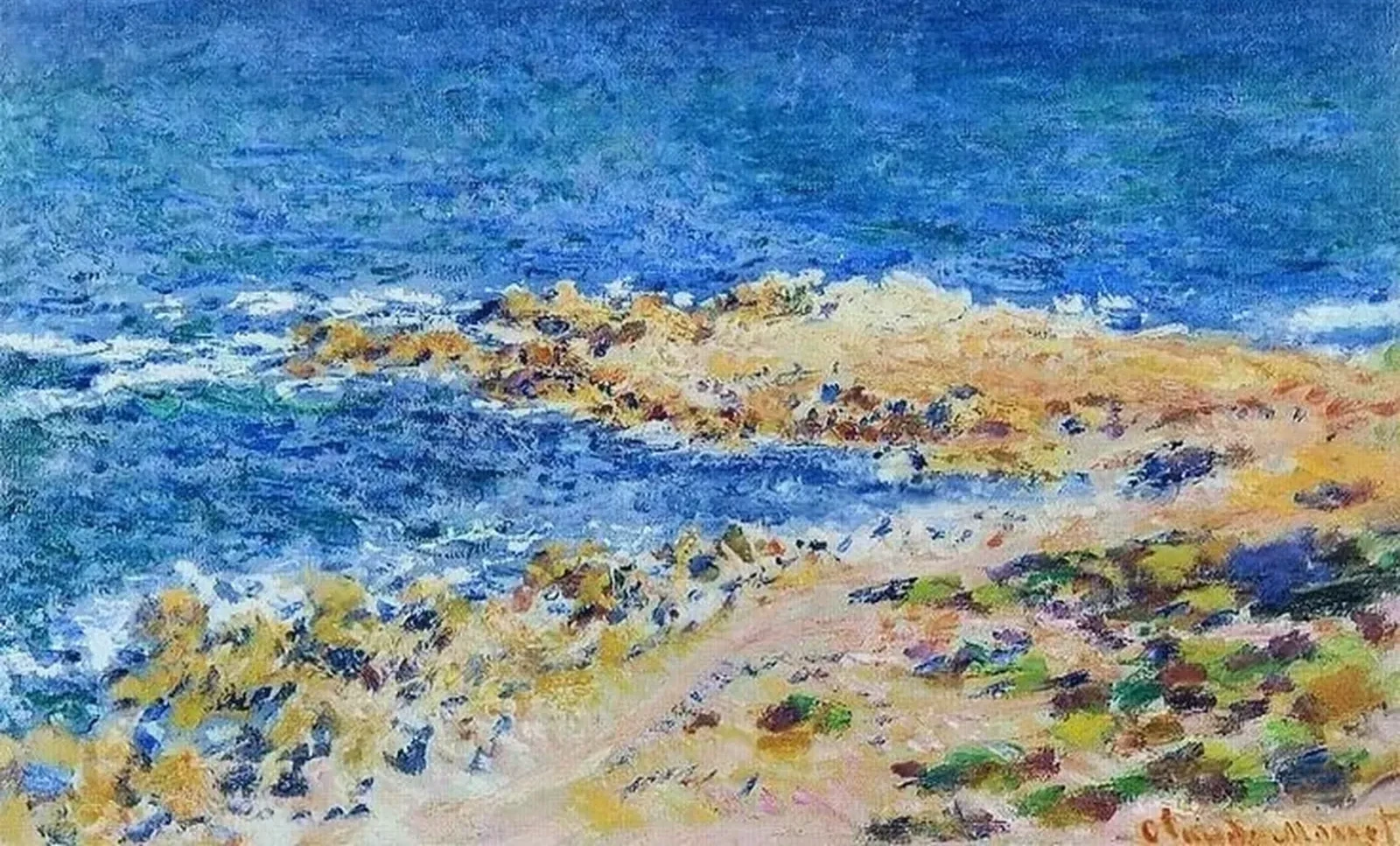 La grande Bleue à Antibes, Claude Monet