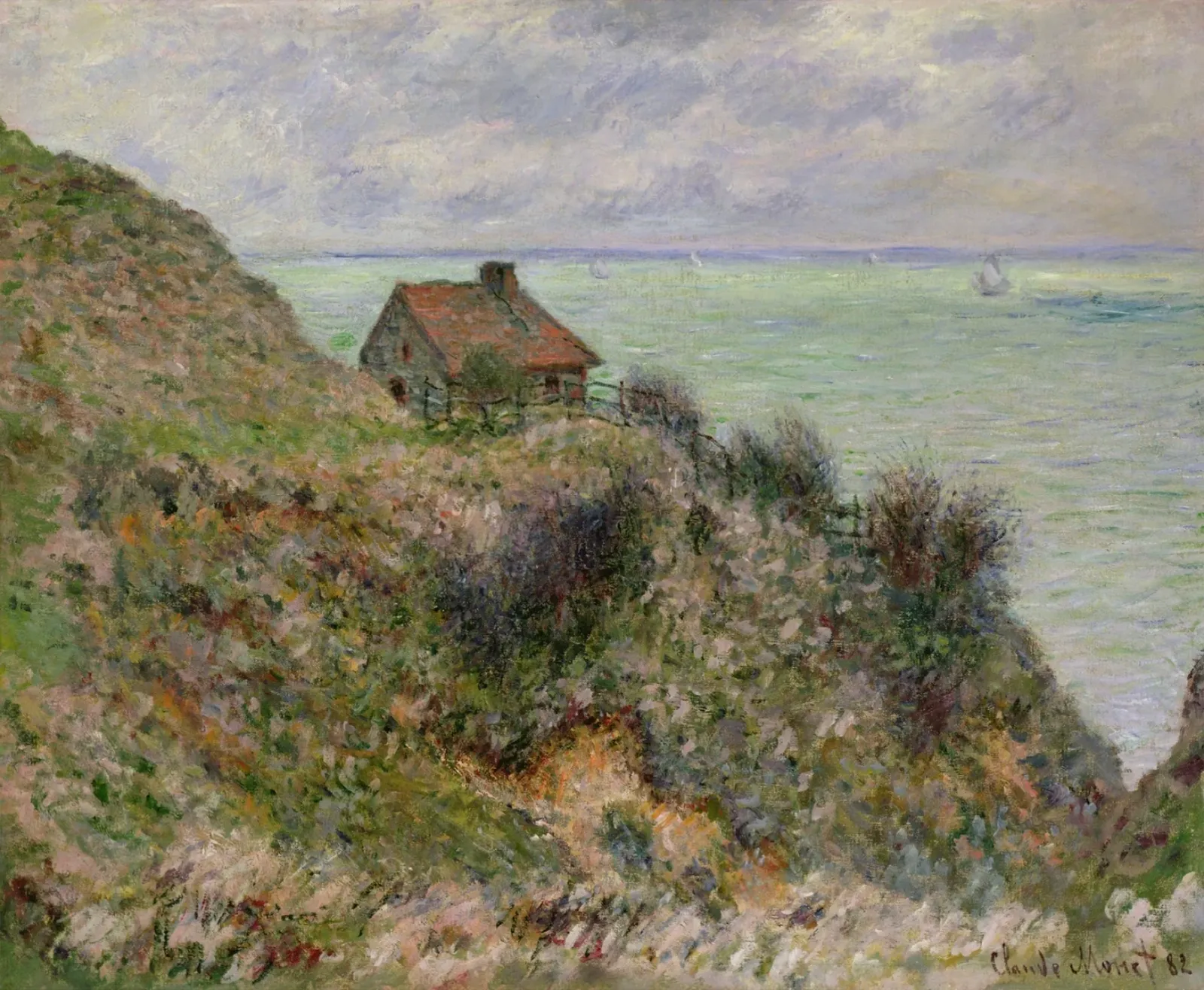La Maison du pêcheur, temps couvert, Claude Monet