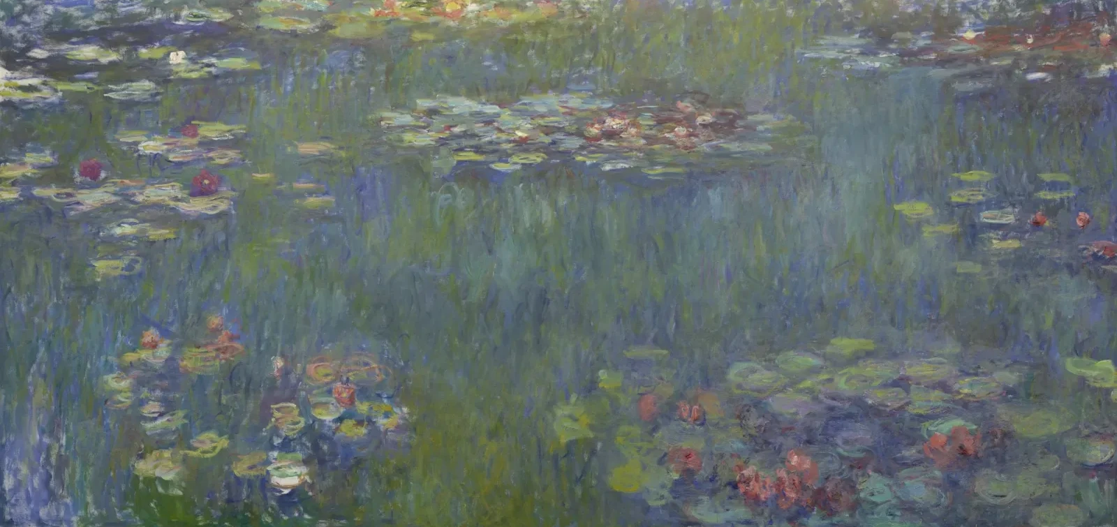El estanque de los nenúfares, reflejos verdes, Claude Monet