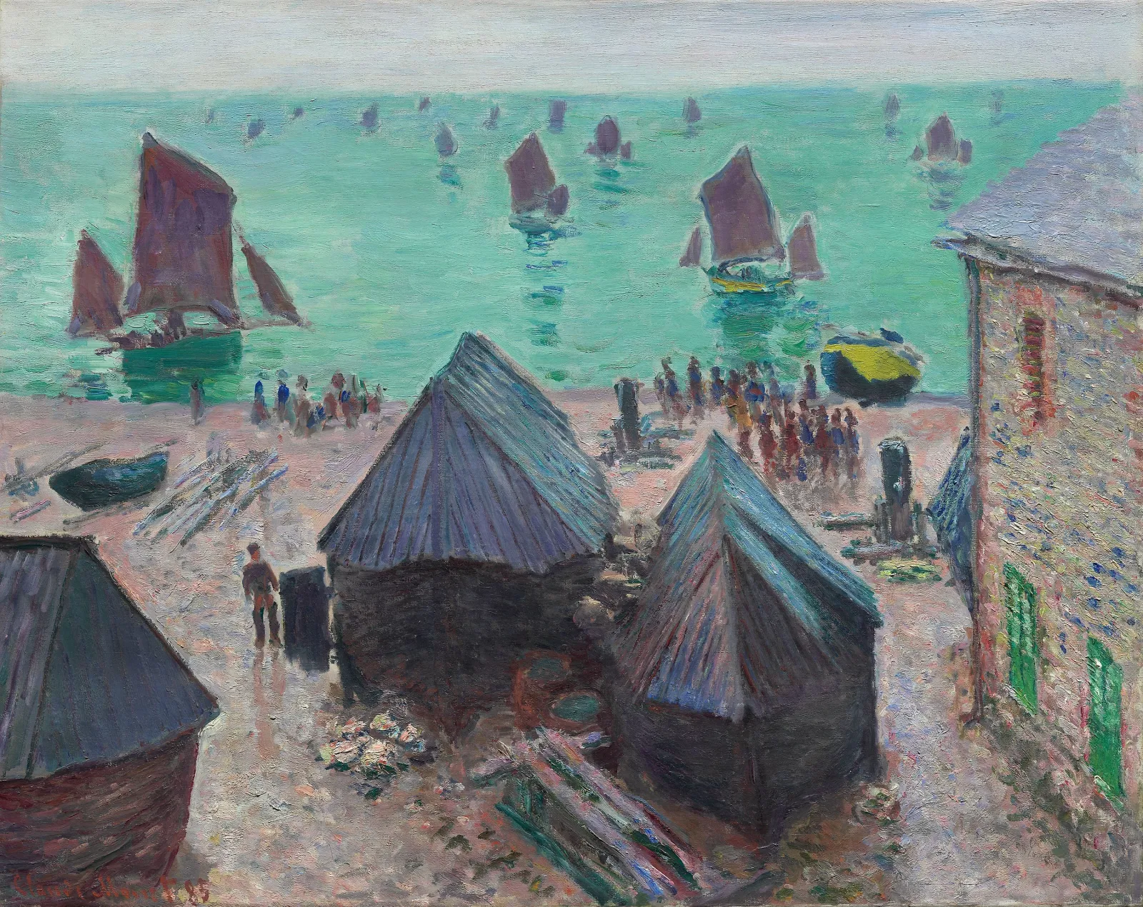 Le Départ des bateaux, à Étretat, Claude Monet