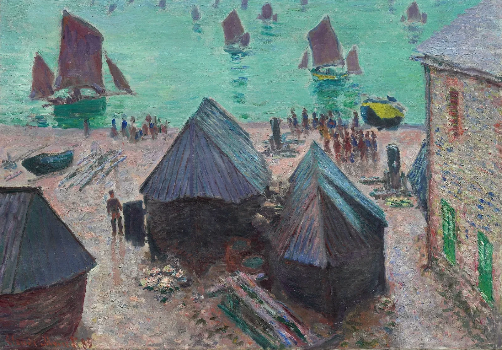 Le Départ des bateaux, à Étretat, Claude Monet