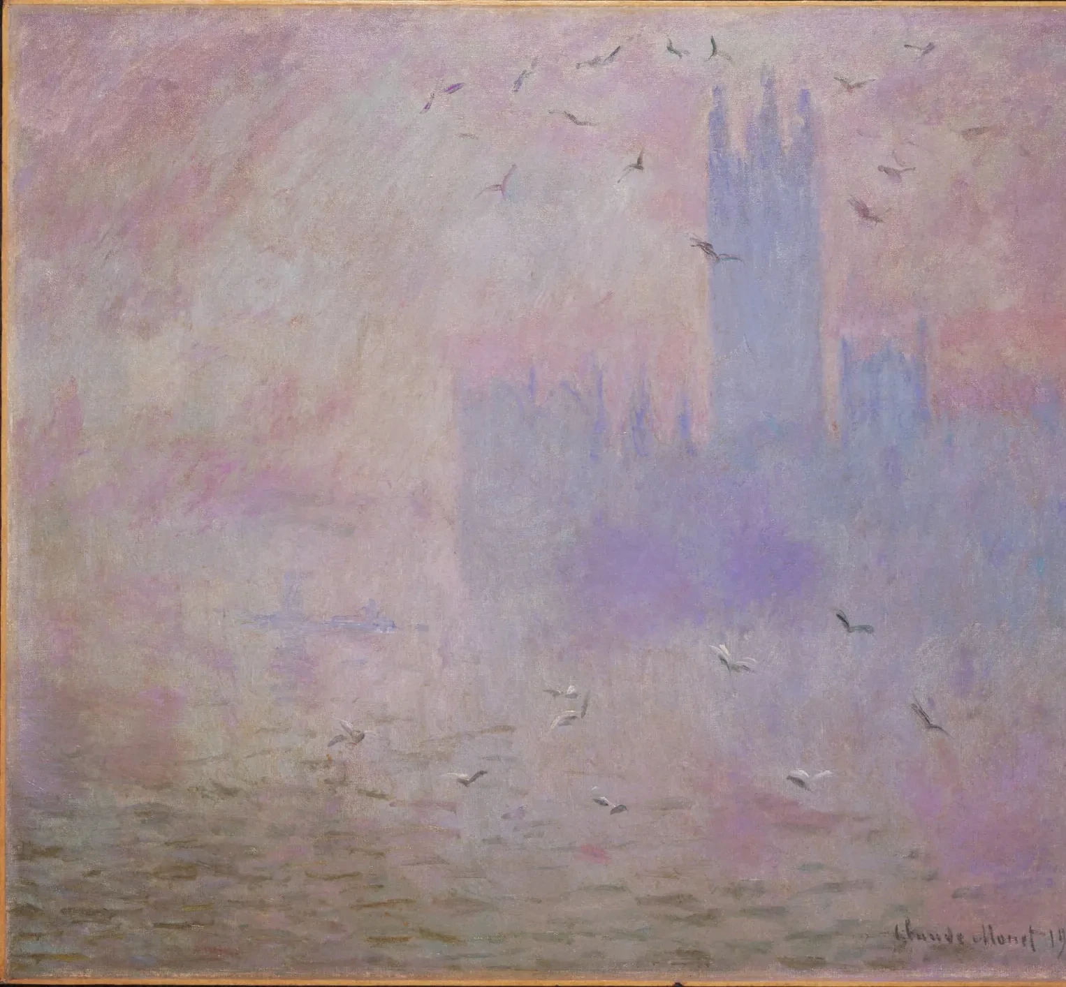Le Parlement, les mouettes, Claude Monet