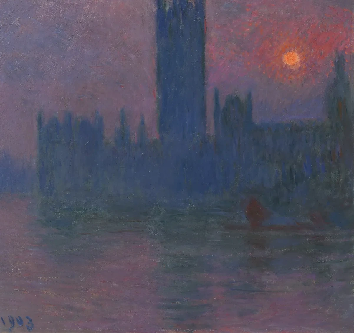 Le Parlement, soleil couchant, Claude Monet