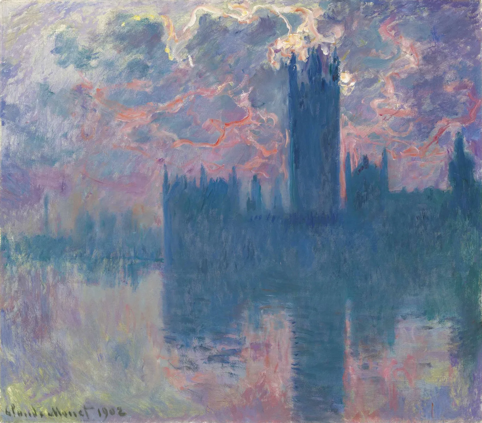 Le Parlement, soleil couchant, Claude Monet