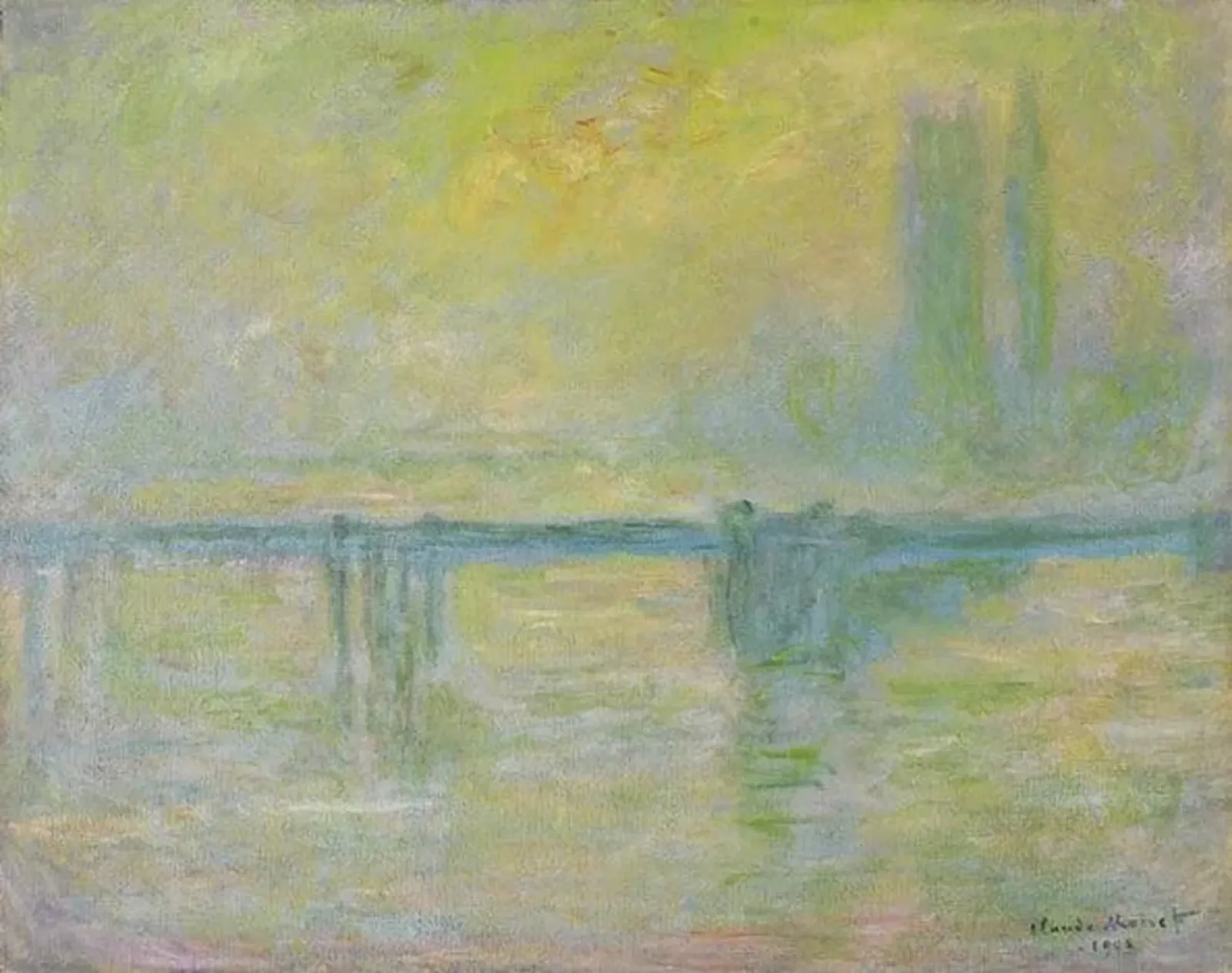 Le Pont de Charing-Cross, brouillard, Claude Monet