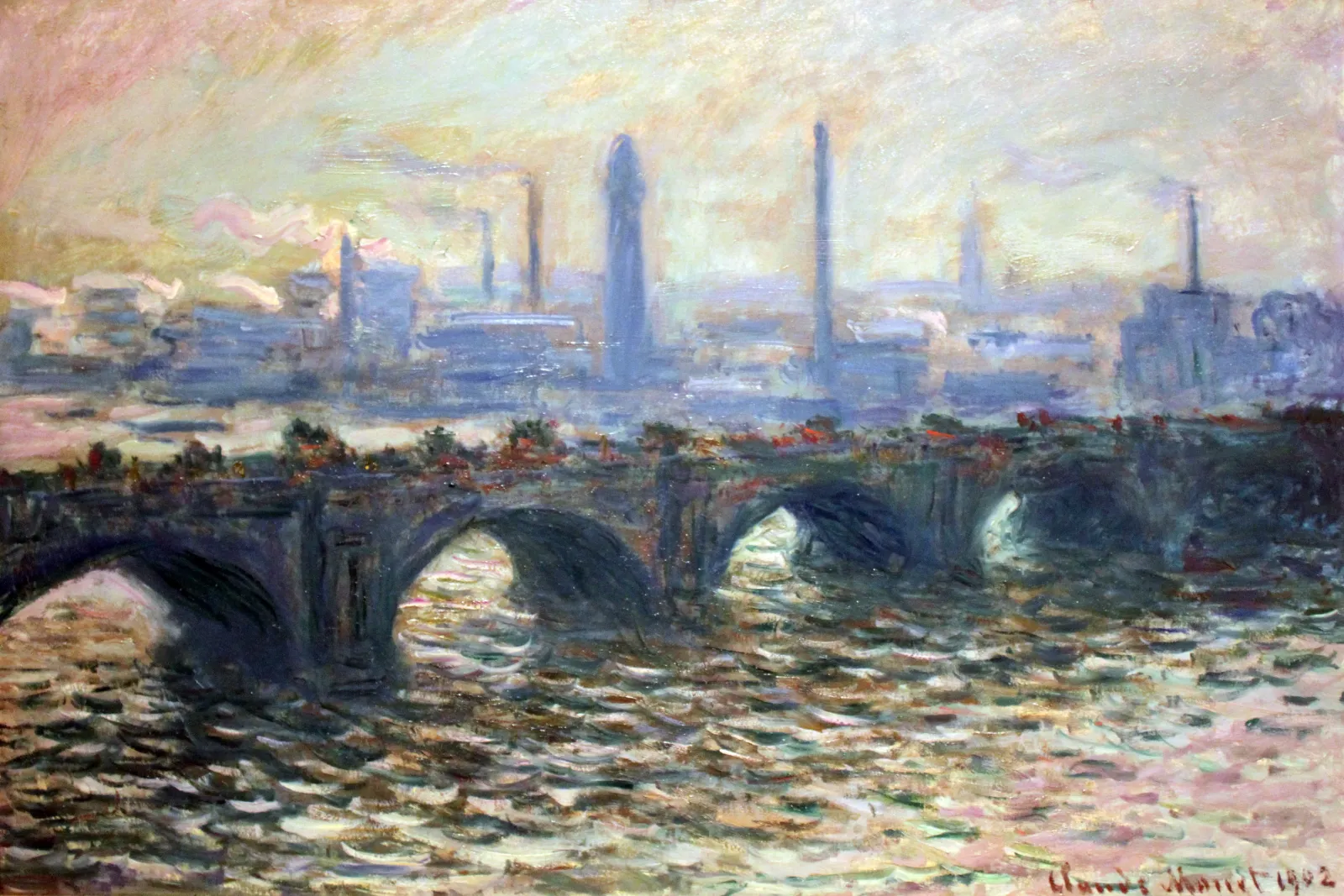 Le pont de Waterloo, matin brumeux, Claude Monet