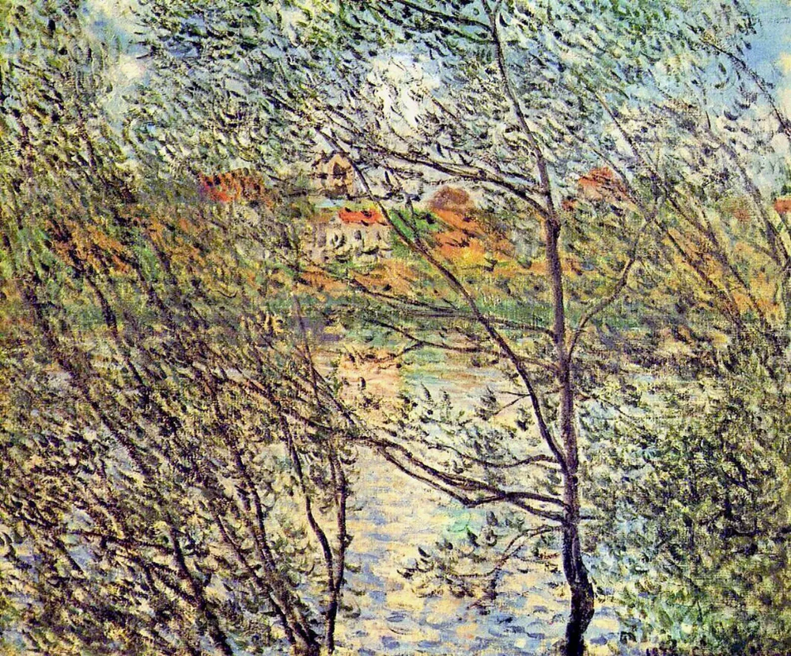 Le printemps à travers les branches, Claude Monet
