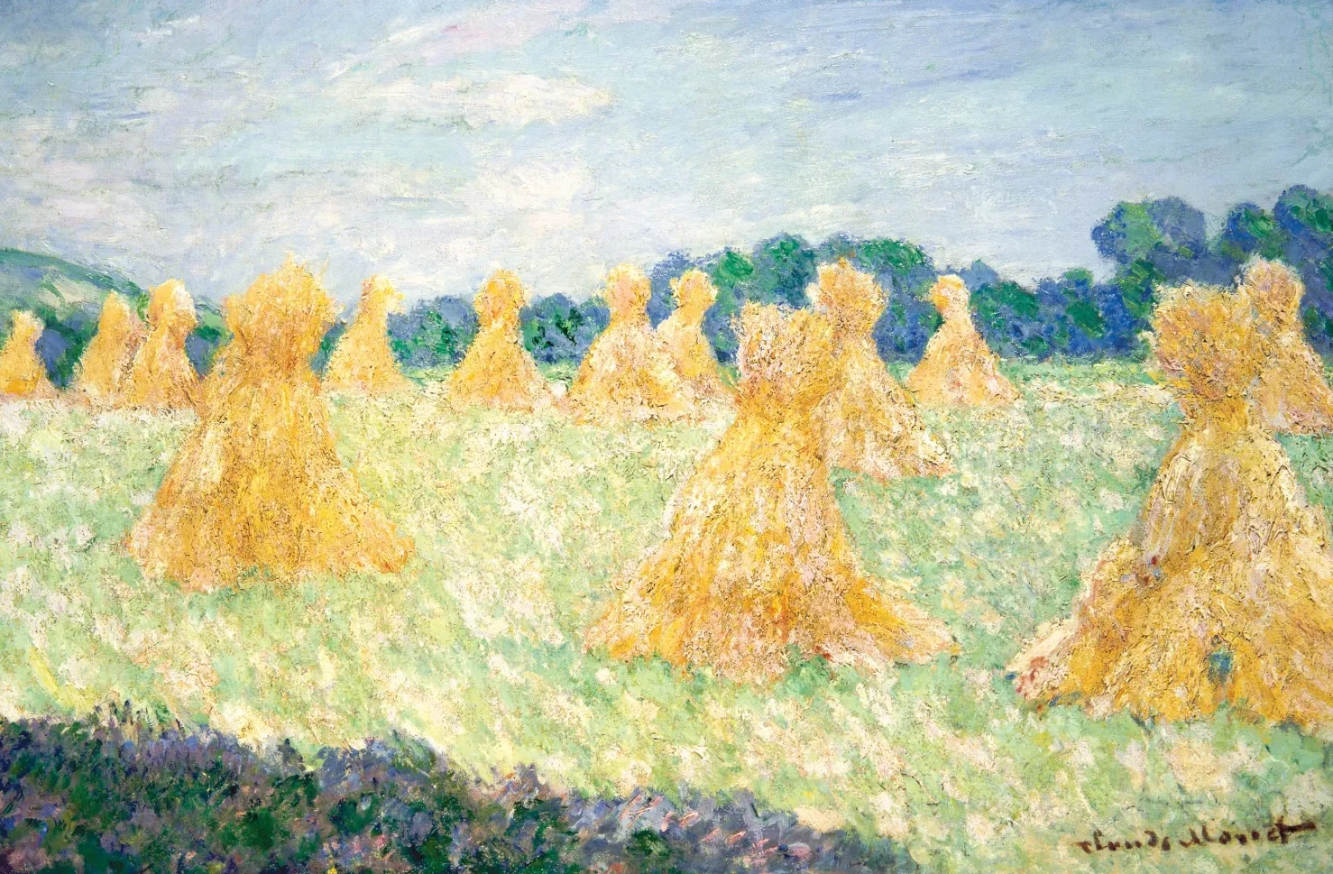 Les Demoiselles de Giverny, effet de soleil, Claude Monet