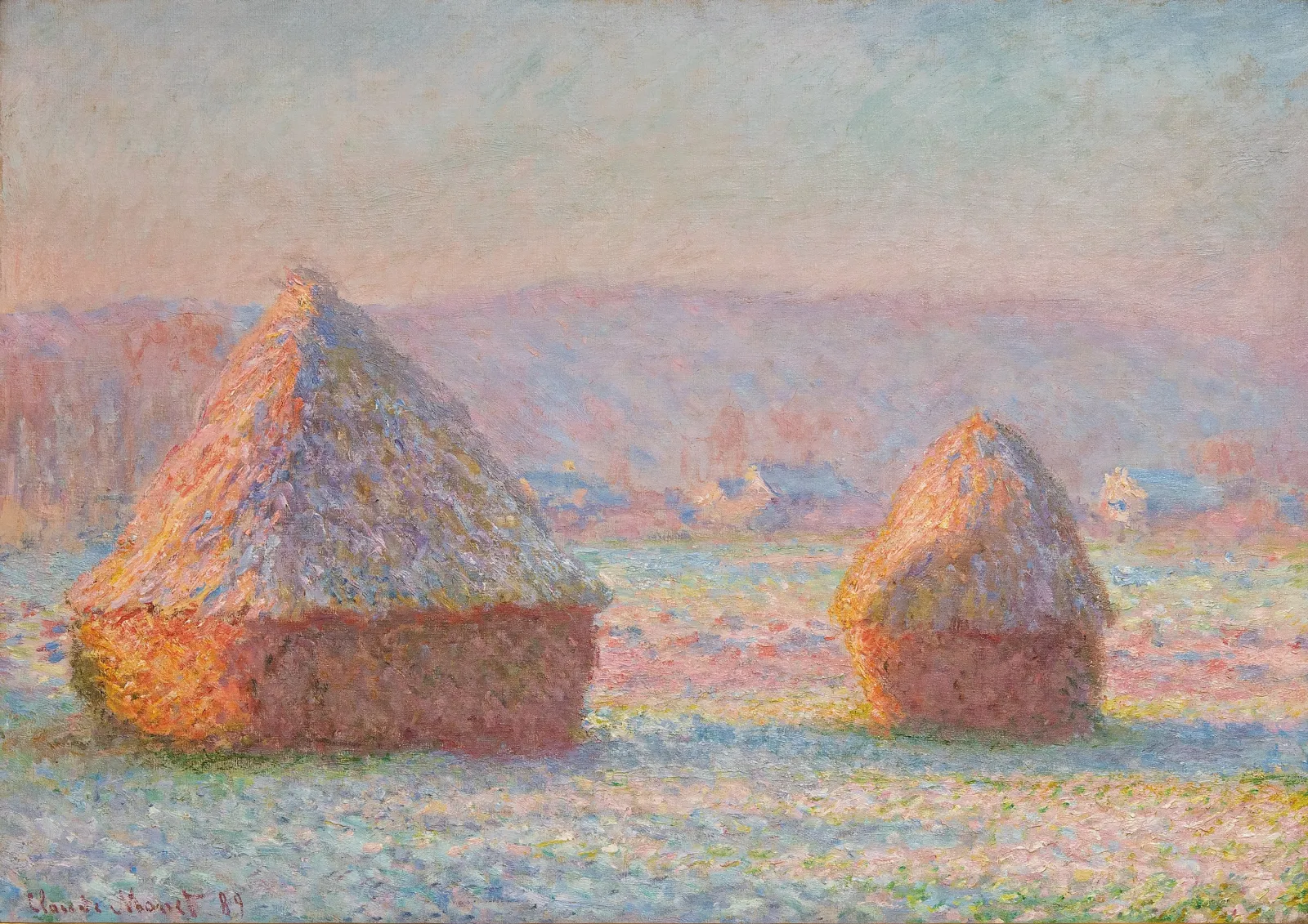 Les Meules, effet de gelée blanche, Claude Monet
