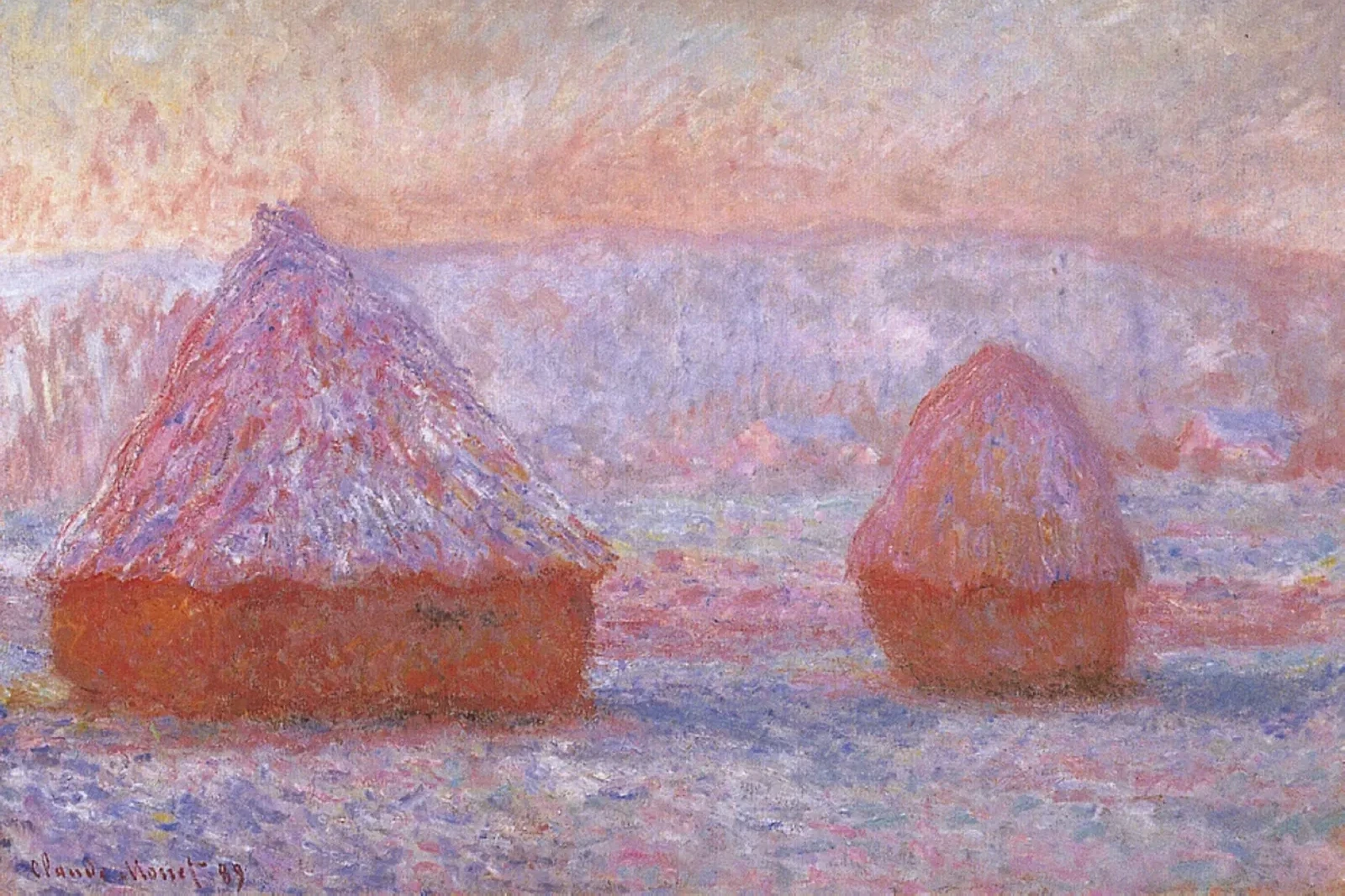Les Meules, Giverny, effet du matin, Claude Monet