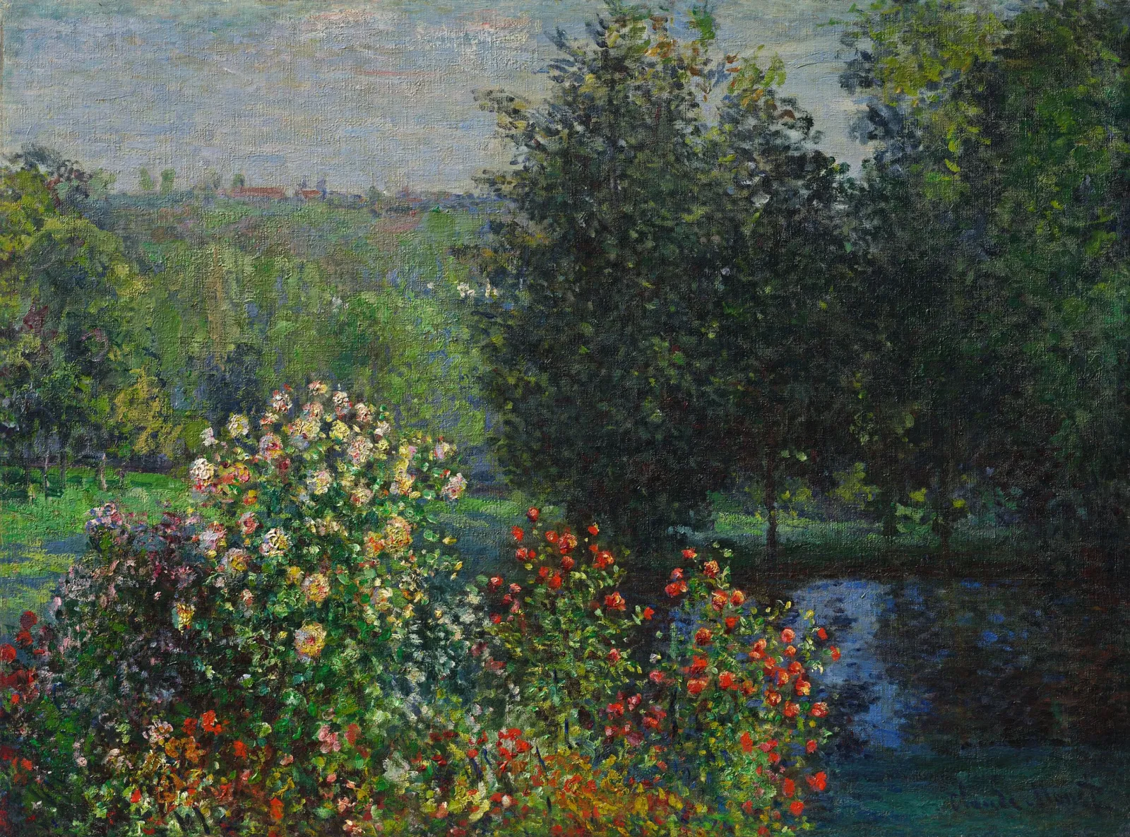 Les rosiers dans le jardin de Montgeron, Claude Monet