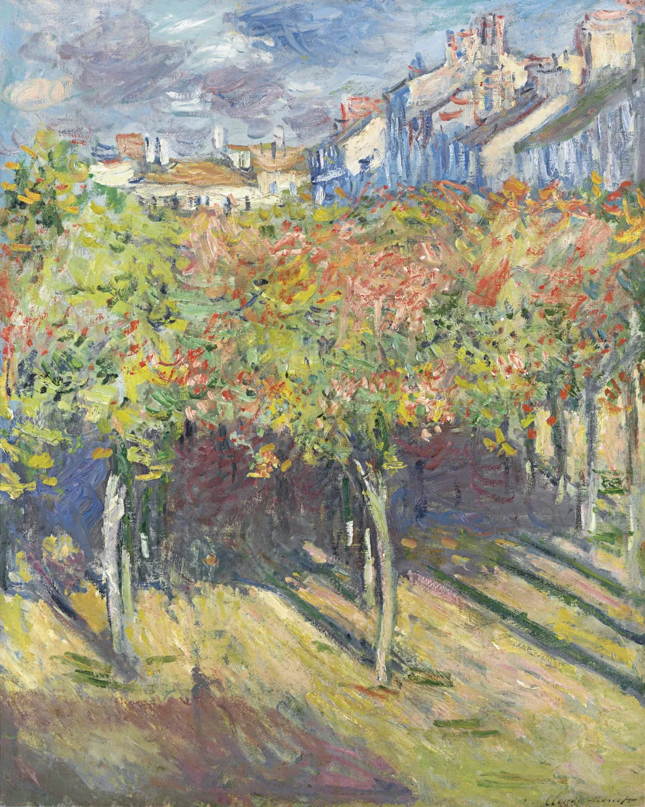 Les Tilleuls à Poissy, Claude Monet