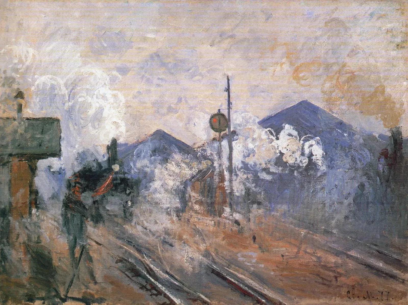 Les Voies à la sortie de la gare Saint-Lazare, Claude Monet