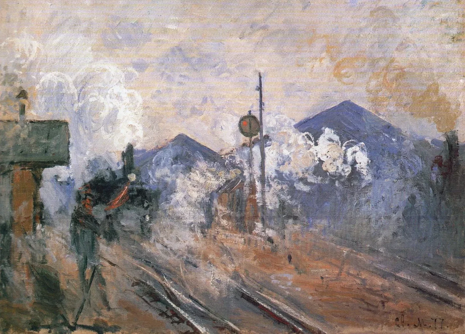 Les Voies à la sortie de la gare Saint-Lazare, Claude Monet