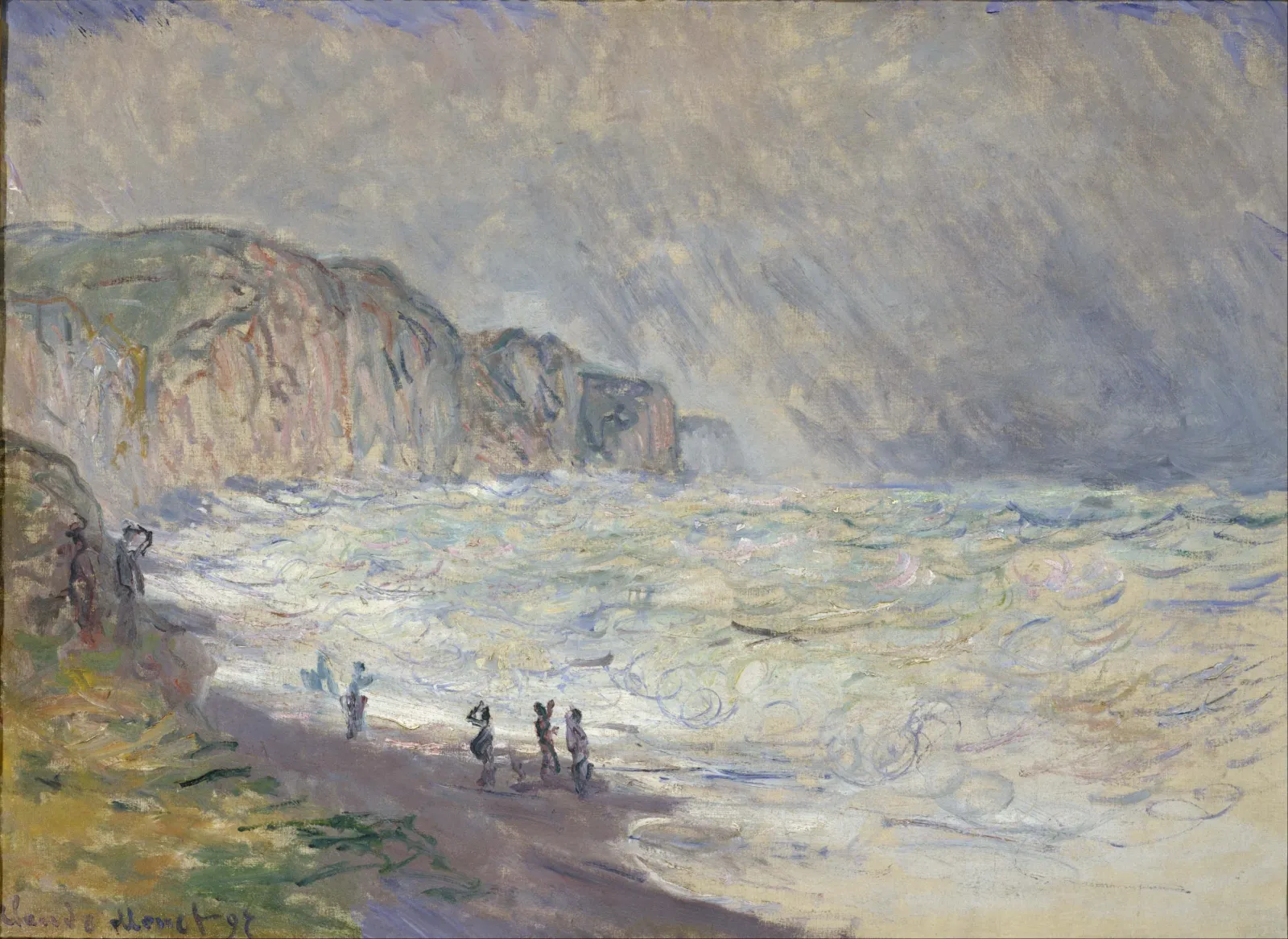 Mer agitée à Pourville, Claude Monet