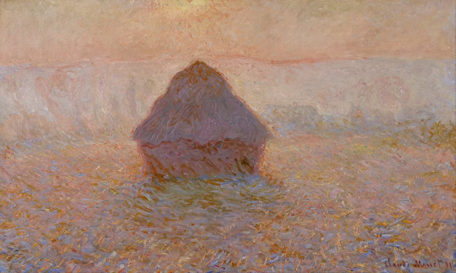 Meule, soleil dans la brume, Claude Monet