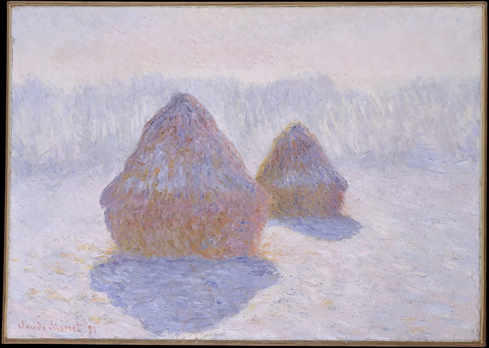 Meules, effet d'hiver, Claude Monet