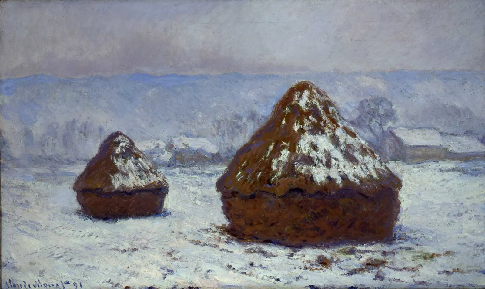 Meules, Effet de neige, Claude Monet