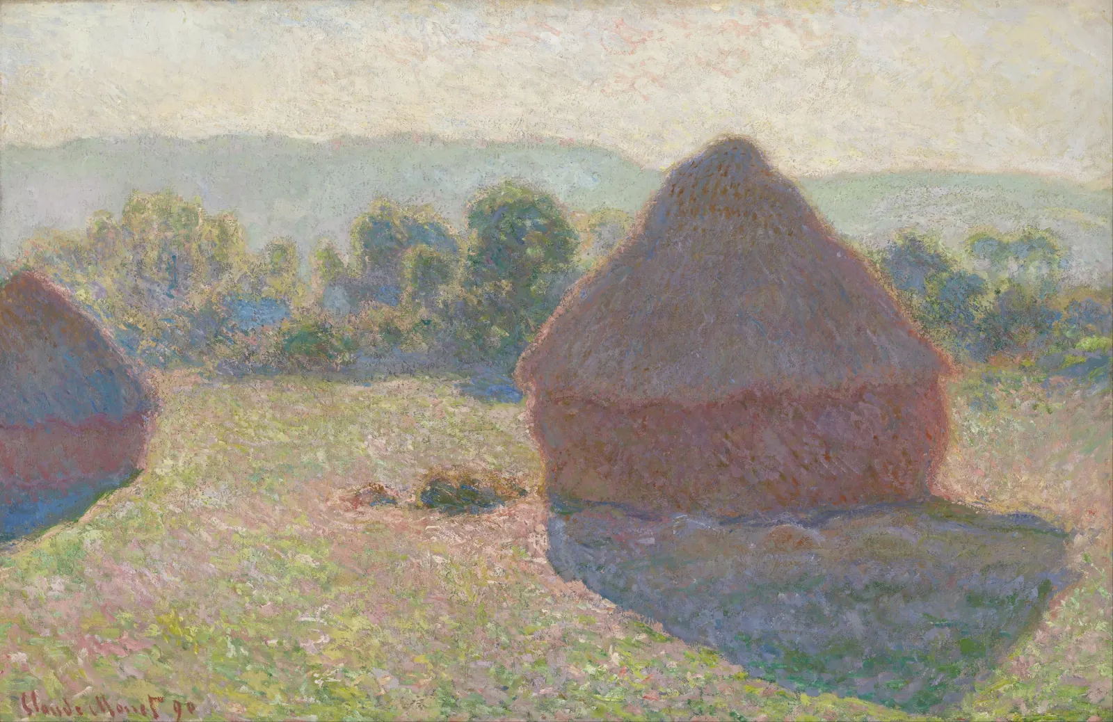 Meules, milieu du jour, Claude Monet
