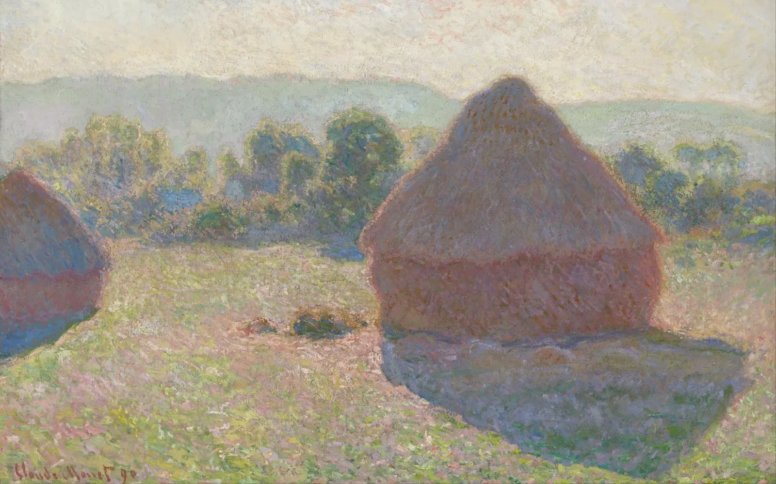 Meules, milieu du jour, Claude Monet