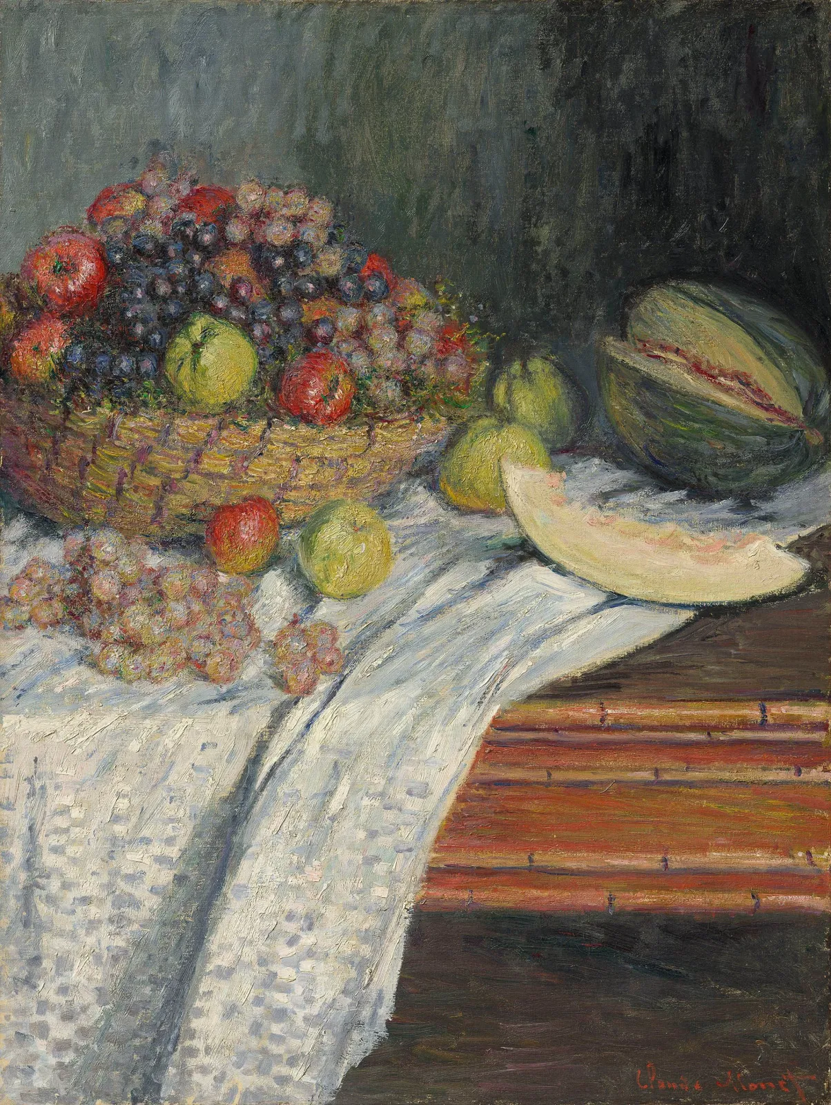 Nature morte au melon d'Espagne, Claude Monet