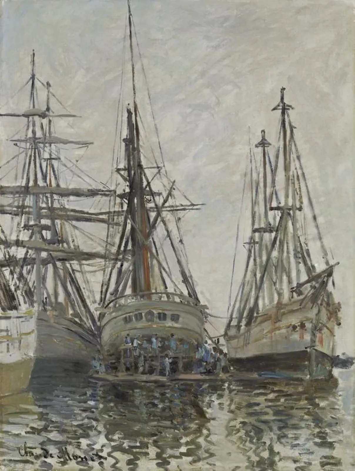 Navires en réparation, Claude Monet