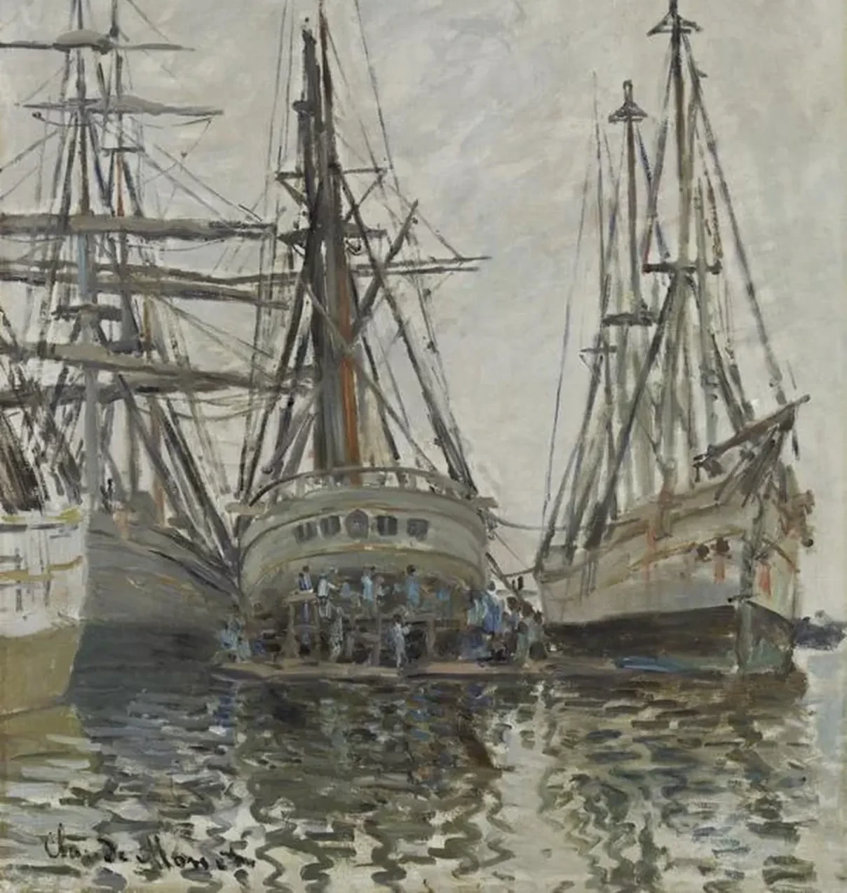 Navires en réparation, Claude Monet