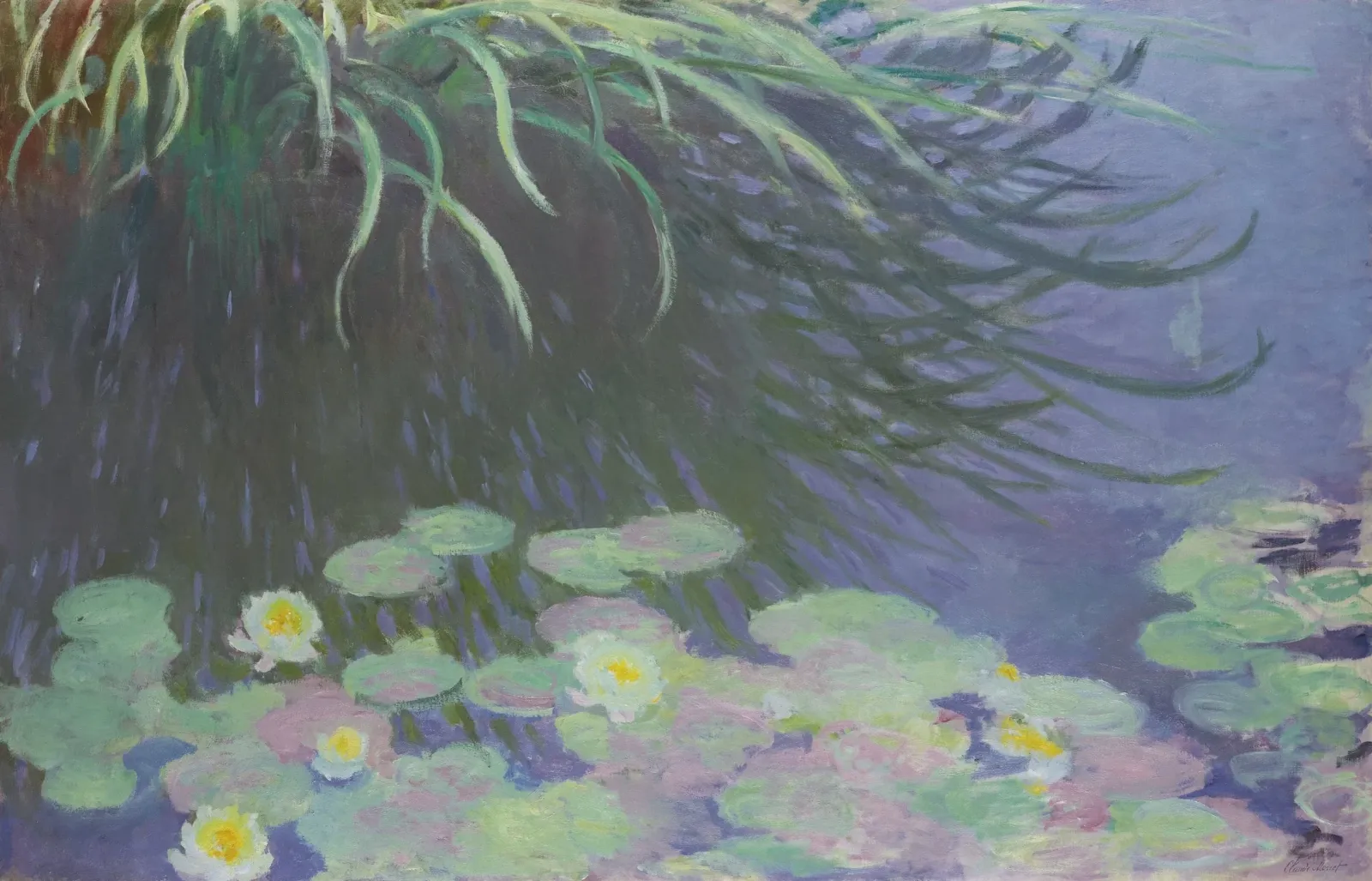 Nymphéas avec reflets de hautes herbes, Claude Monet