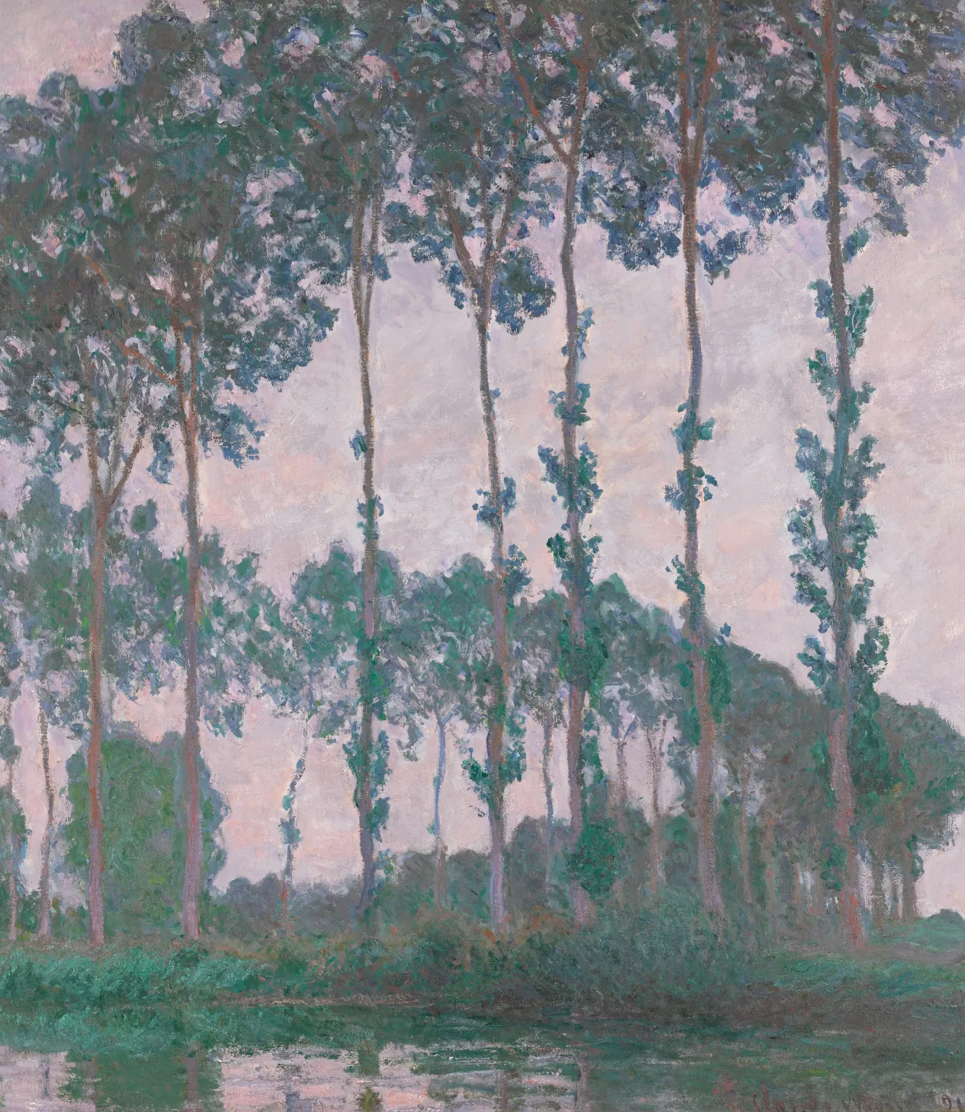 Peupliers au bord de l’Epte, temps couvert, Claude Monet