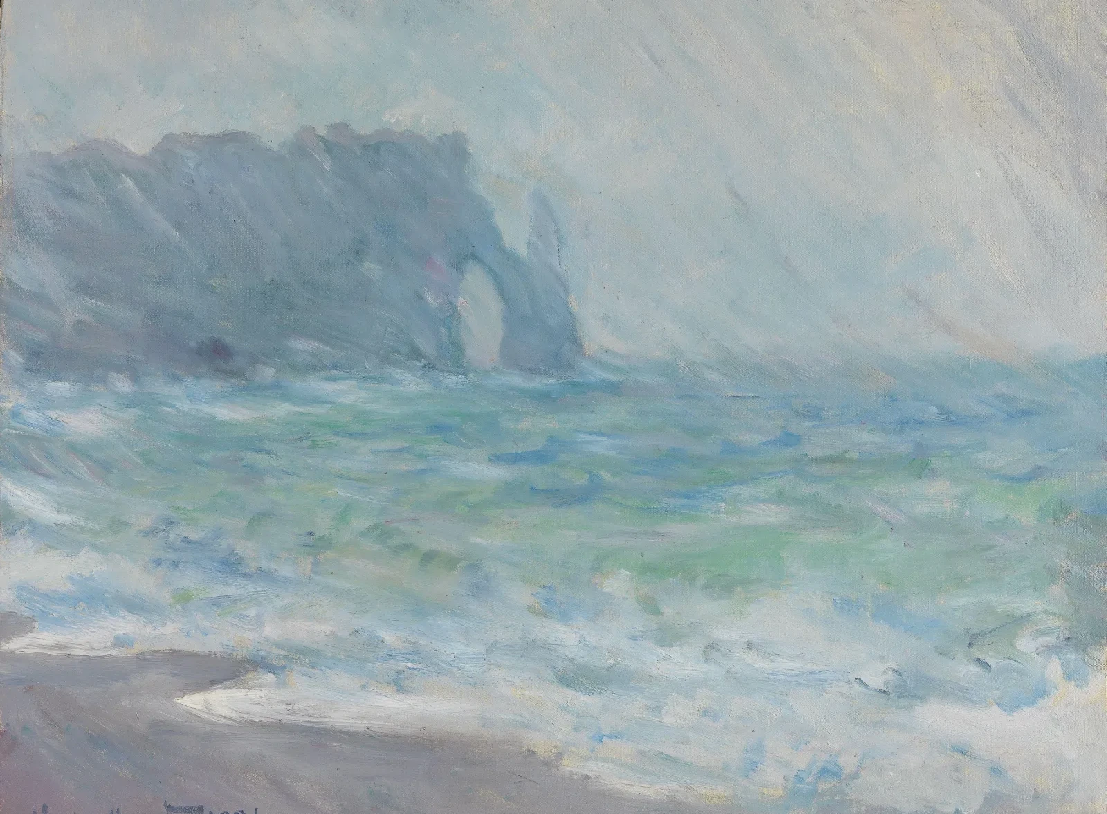 Pluie à Étretat, Claude Monet
