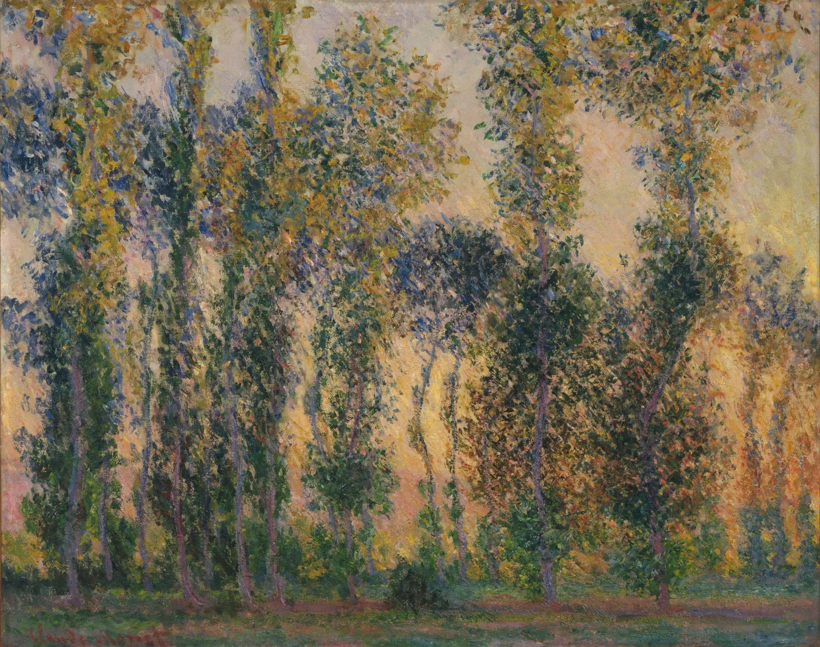 Poplars at Giverny, Sunrise, Claude Monet