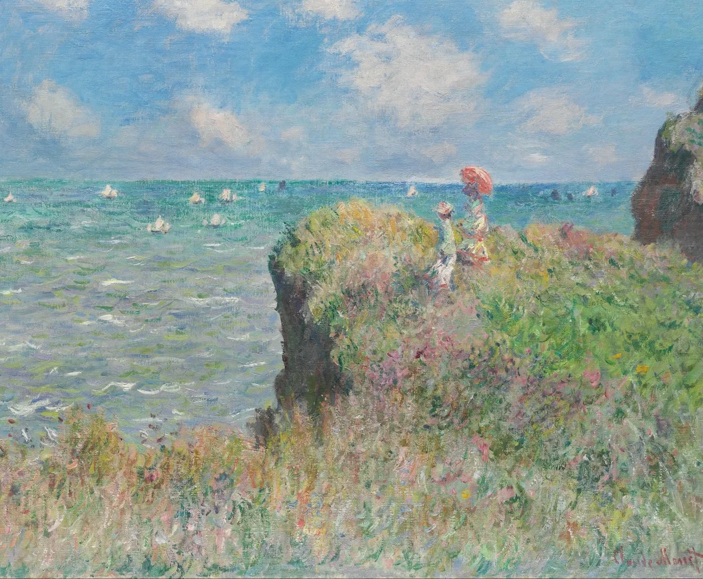 Promenade sur la falaise, Pourville, Claude Monet