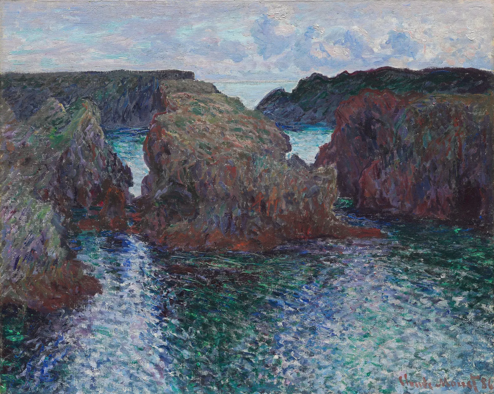 Rocks at Port-Goulphar, Belle-Île, Claude Monet