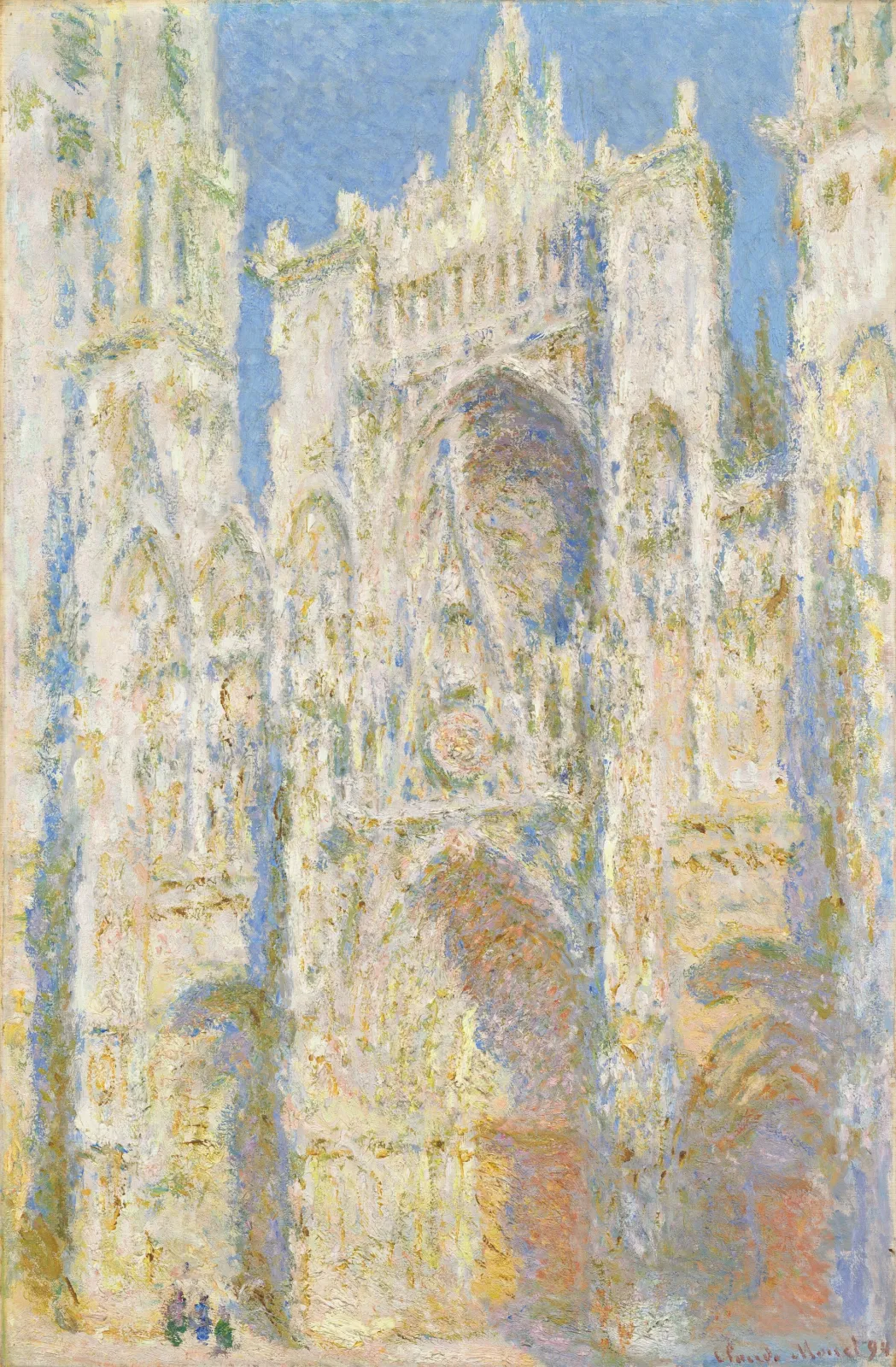 Rouen Cathedral, West Façade, Sunlight, Claude Monet