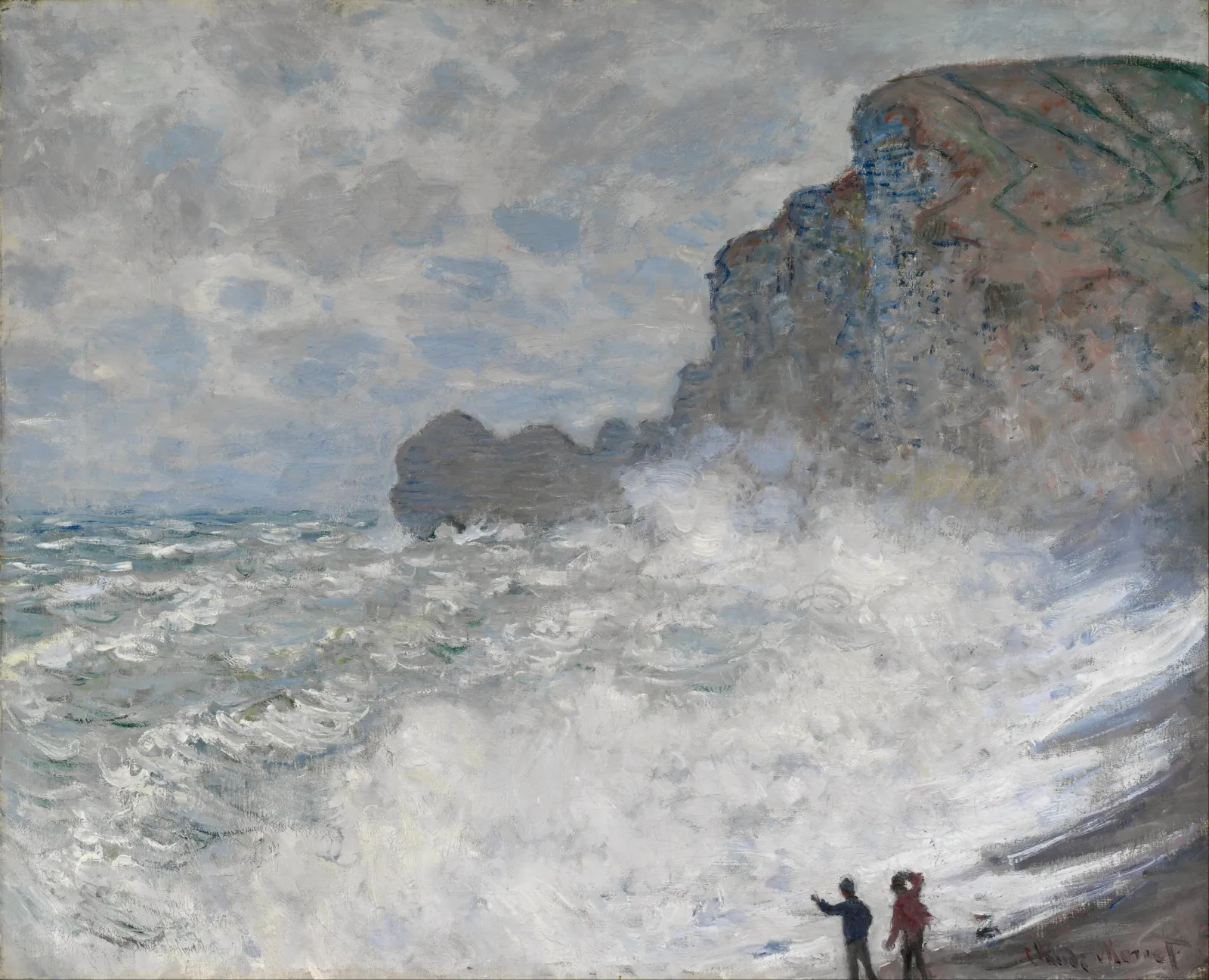 Rough weather at Étretat, Claude Monet