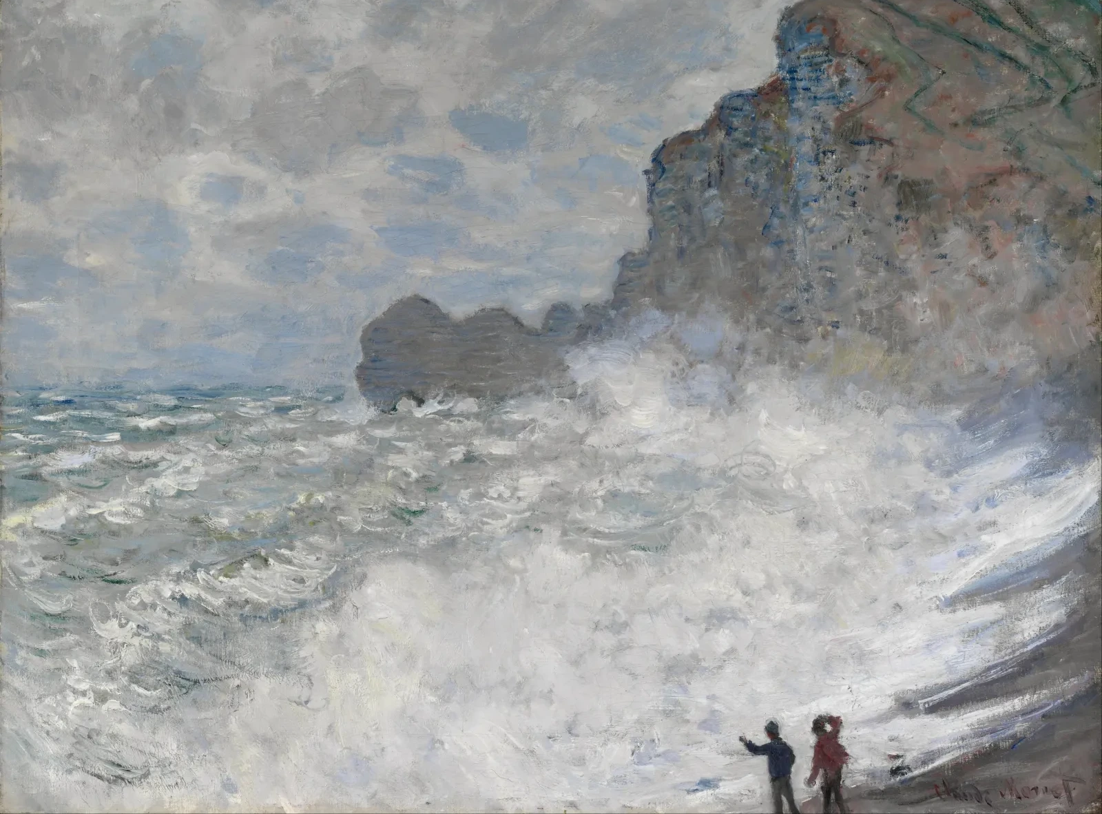 Rough weather at Étretat, Claude Monet