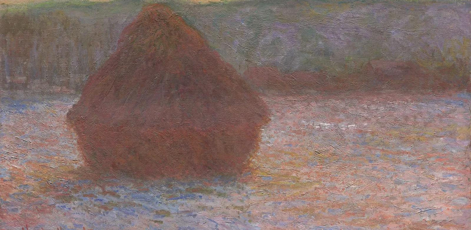 Stack of Wheat (Thaw, Sunset), Claude Monet