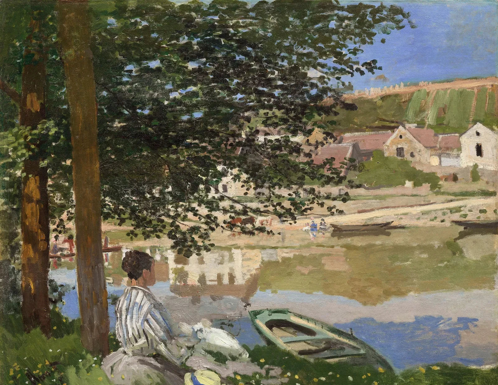 Sur les bords de Seine à Bennecourt, Claude Monet