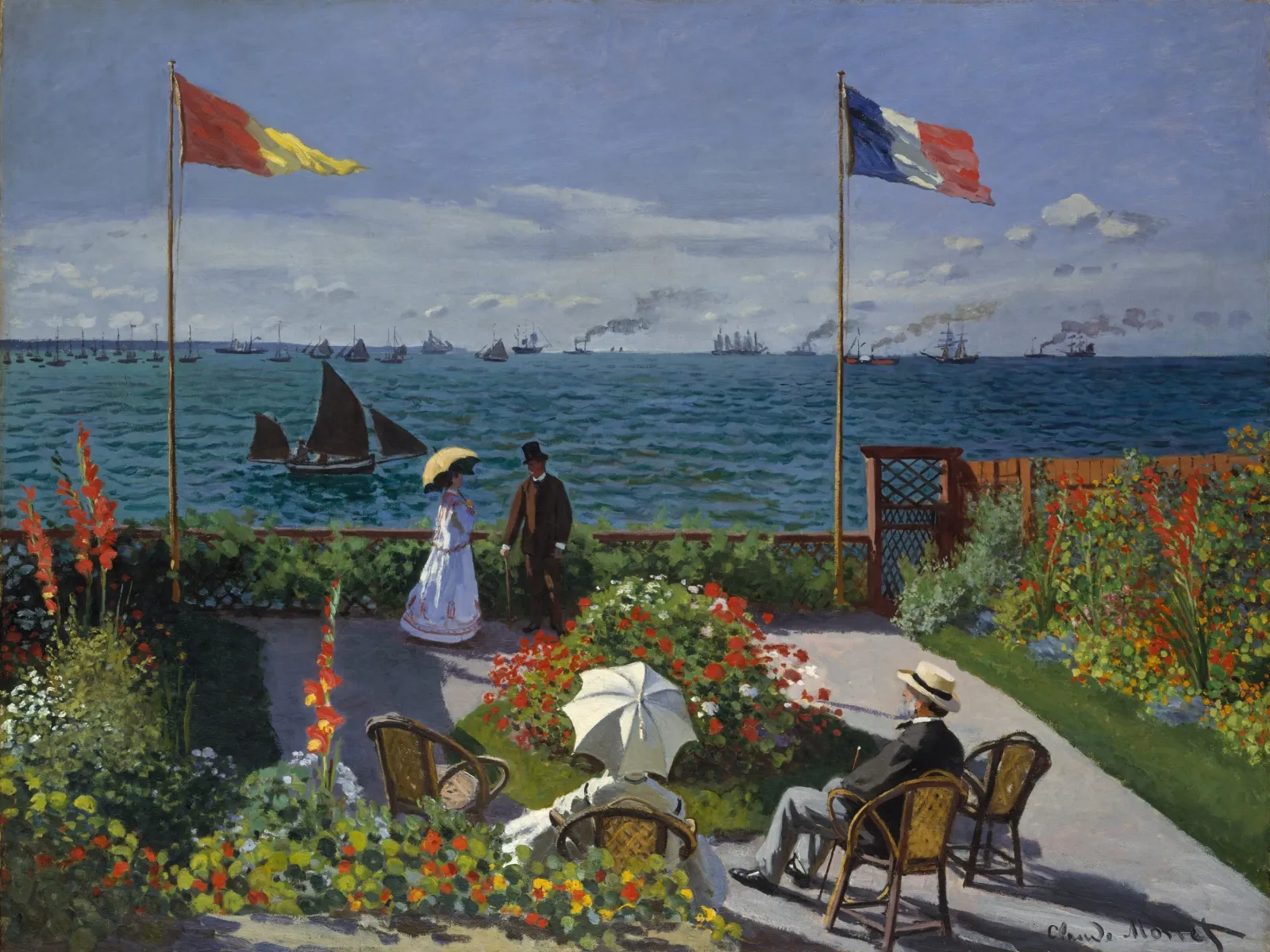 Terrasse à Sainte-Adresse, Claude Monet