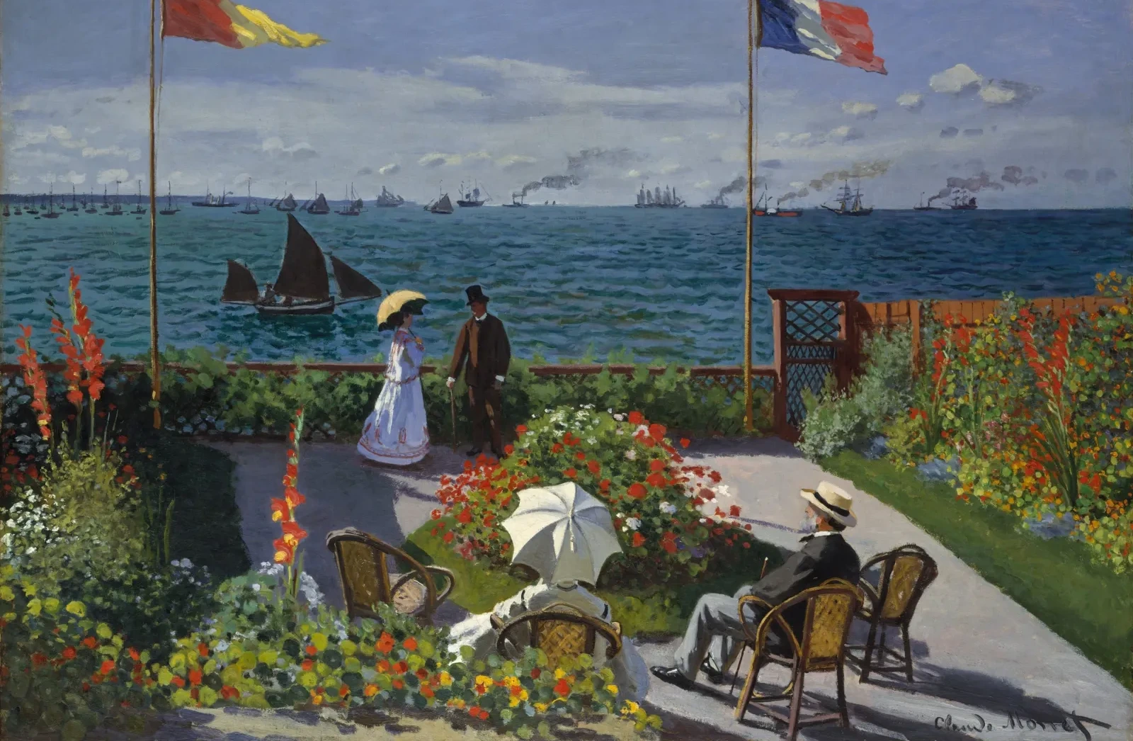 Terrasse à Sainte-Adresse, Claude Monet
