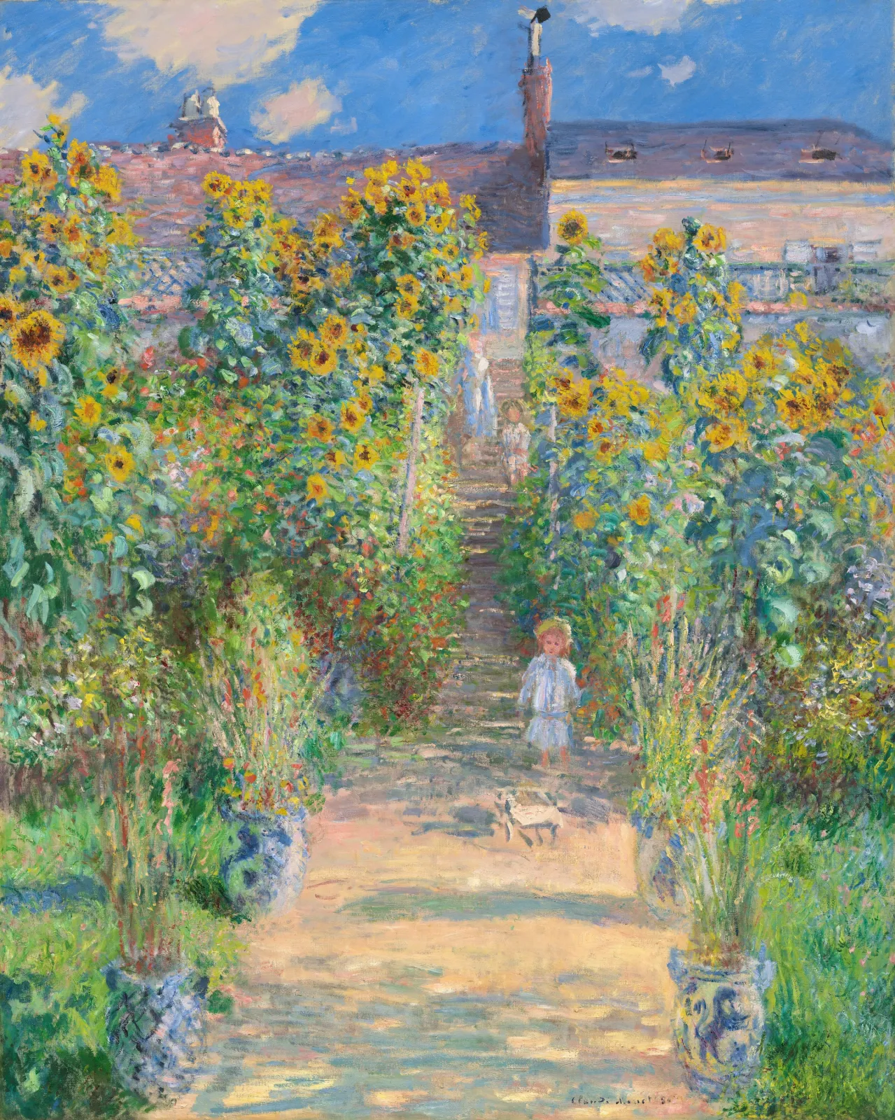The Artist's Garden at Vétheuil, Claude Monet