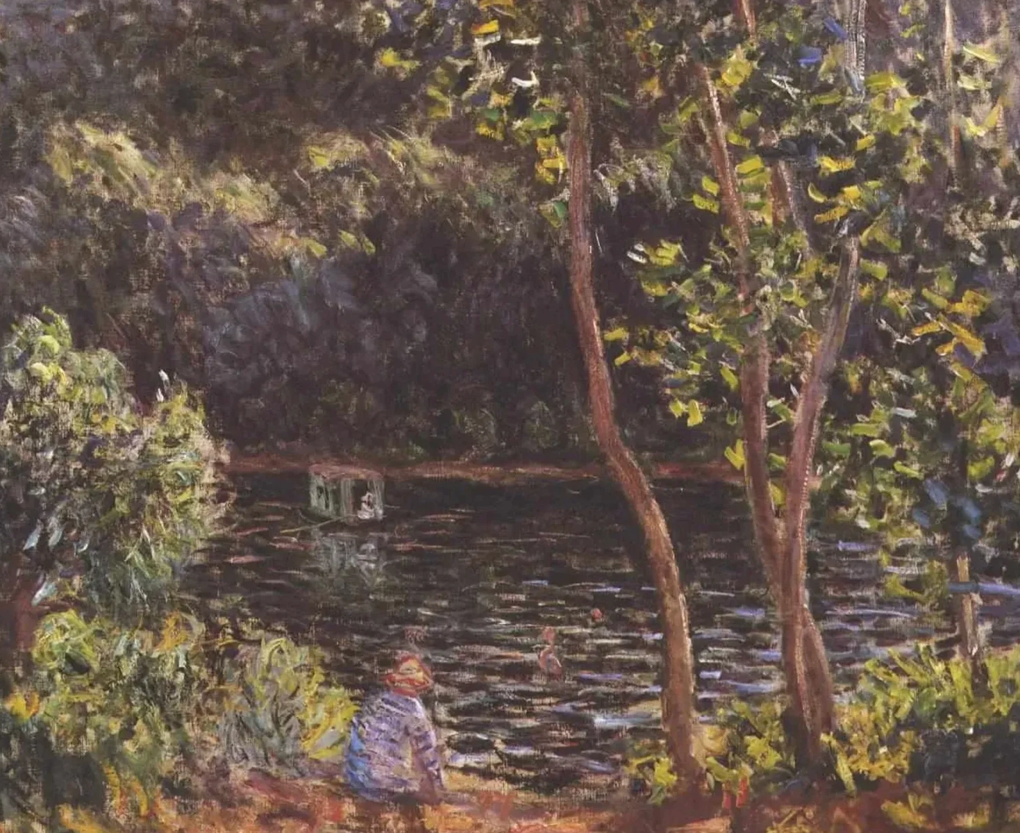 The atelier boat, Claude Monet