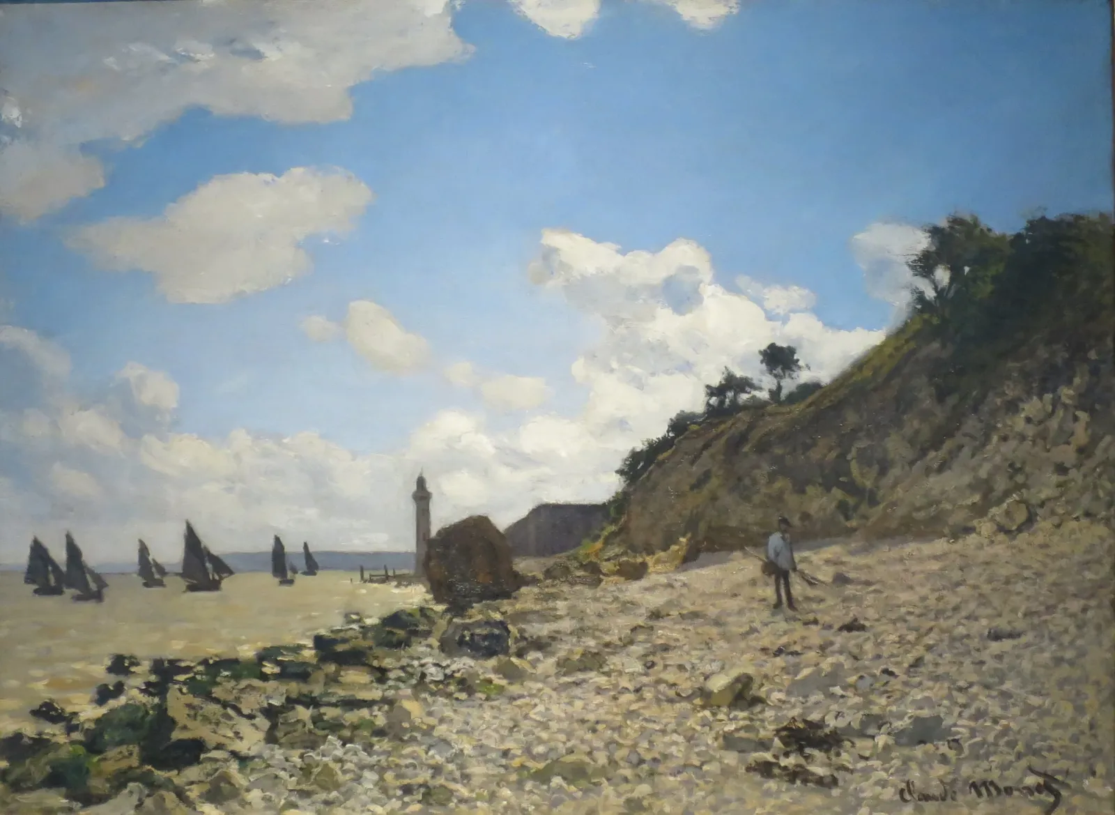 The Beach at Honfleur, Claude Monet