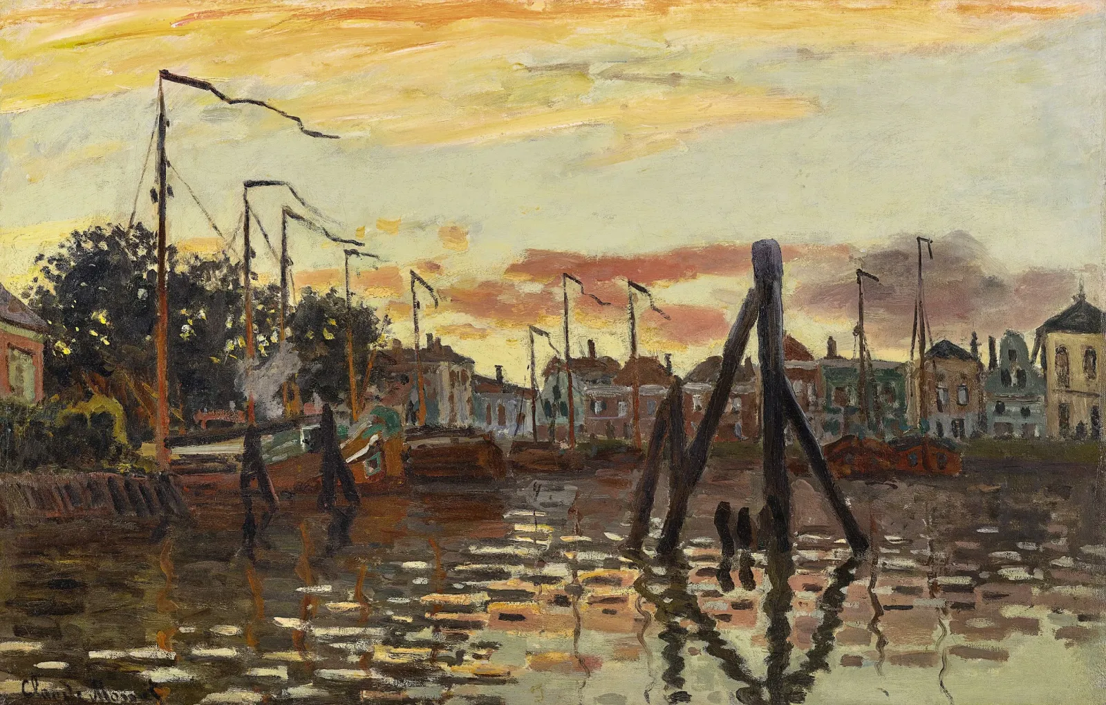 The Port of Zaandam, Claude Monet