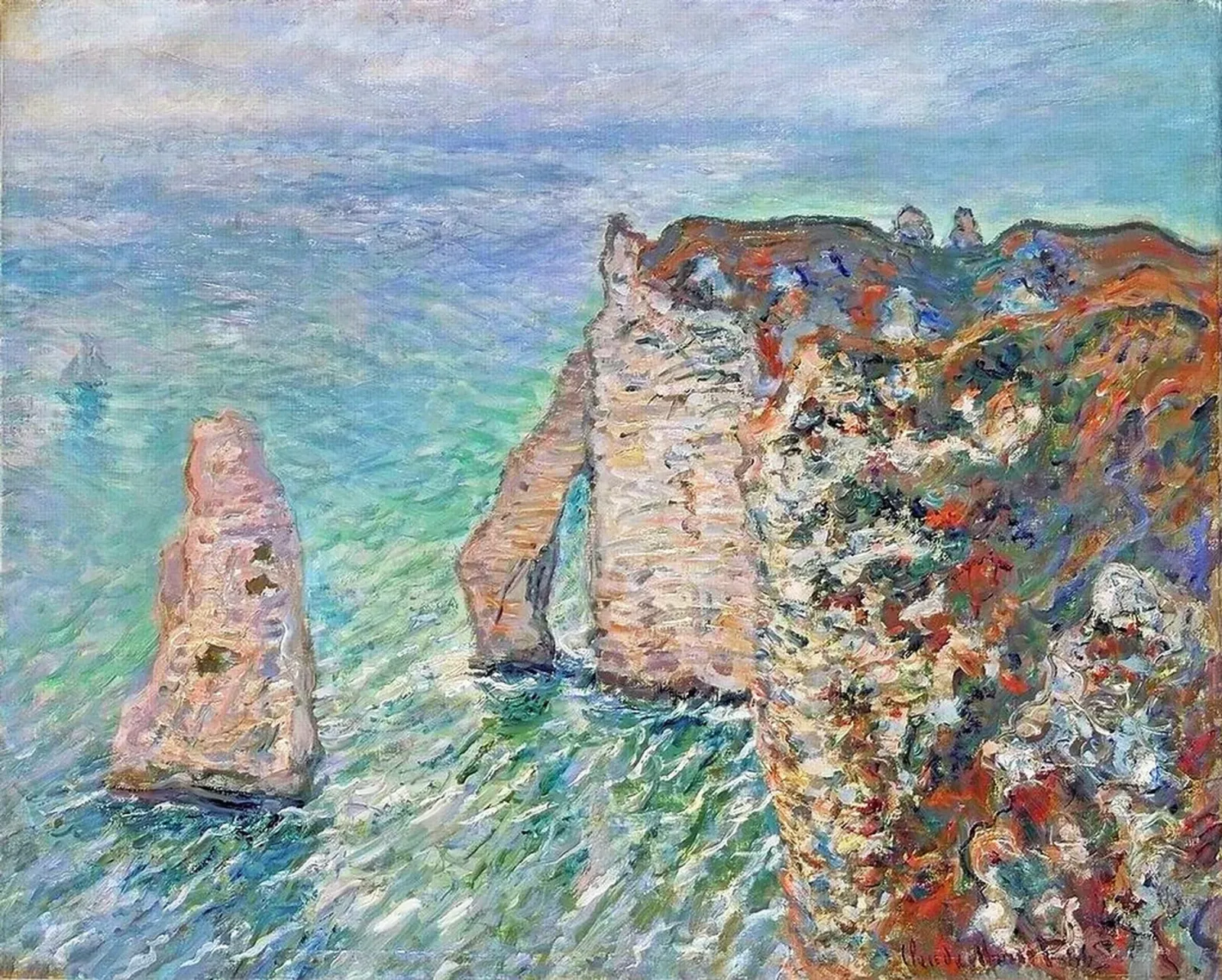 The Rock Needle and the Porte d'Aval, Claude Monet