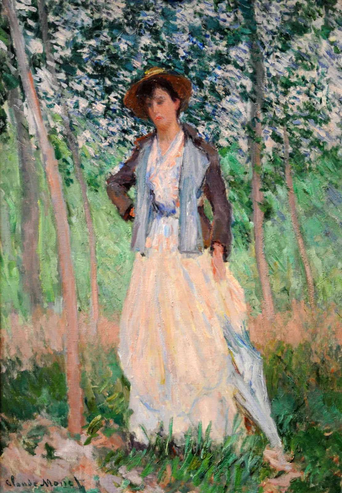 The Stroller (Suzanne Hoschedé, later Mrs. Theodore Earl Butler, 1868–1899), Claude Monet